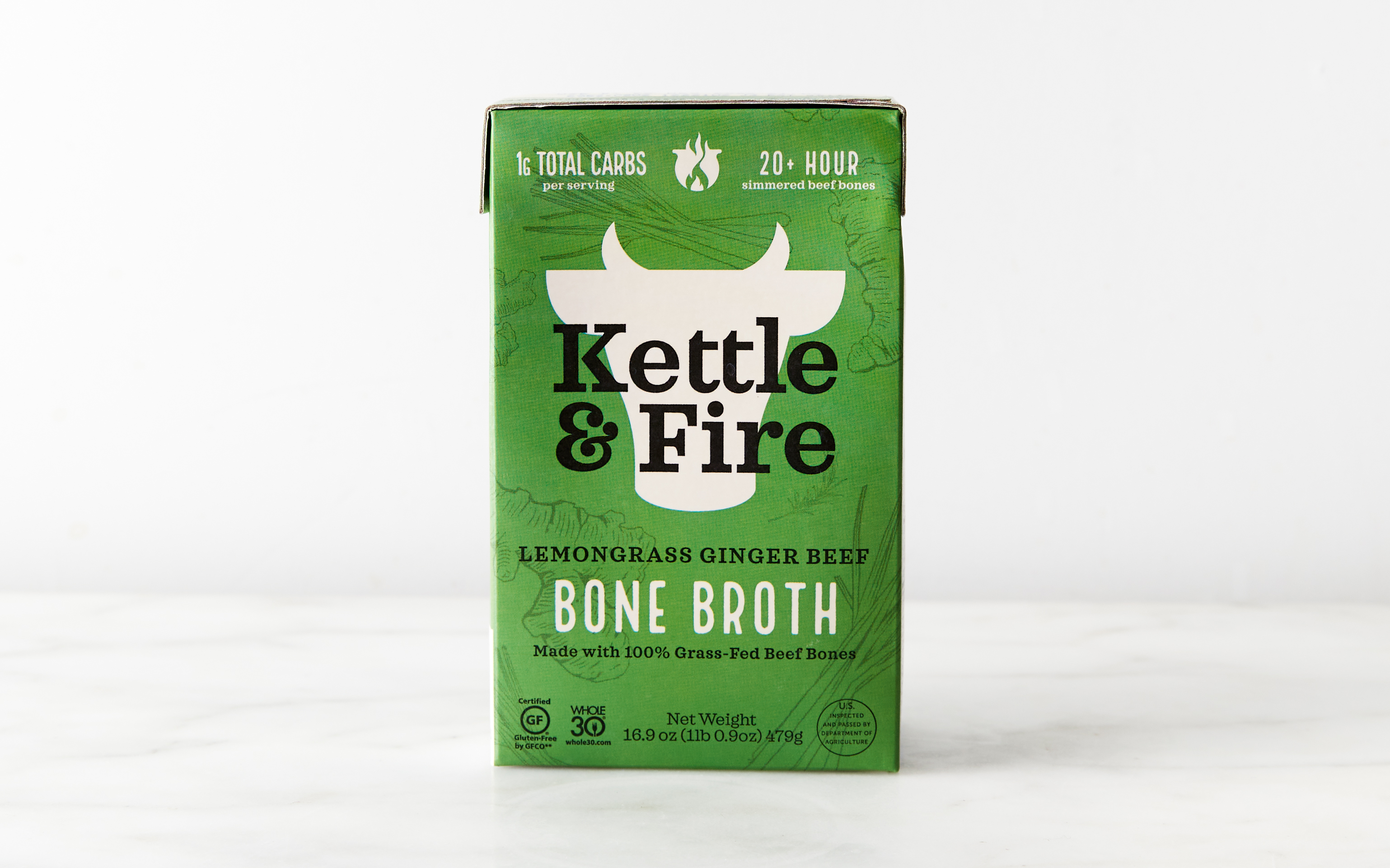Lemongrass Ginger Beef Bone Broth 16.9 oz Kettle & Fire Good Eggs