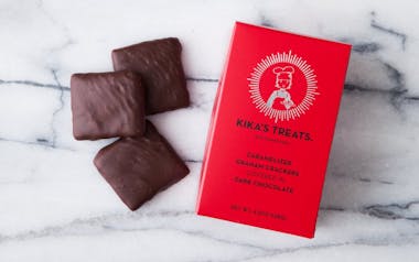 Caramelized Grahams in Dark Chocolate