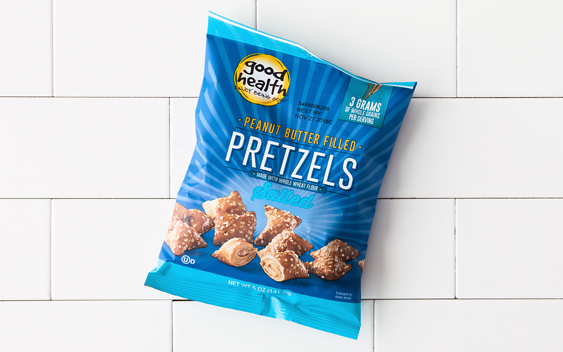 Peanut Butter Filled Salted Pretzels 5 oz Good Health Snacks Good Eggs