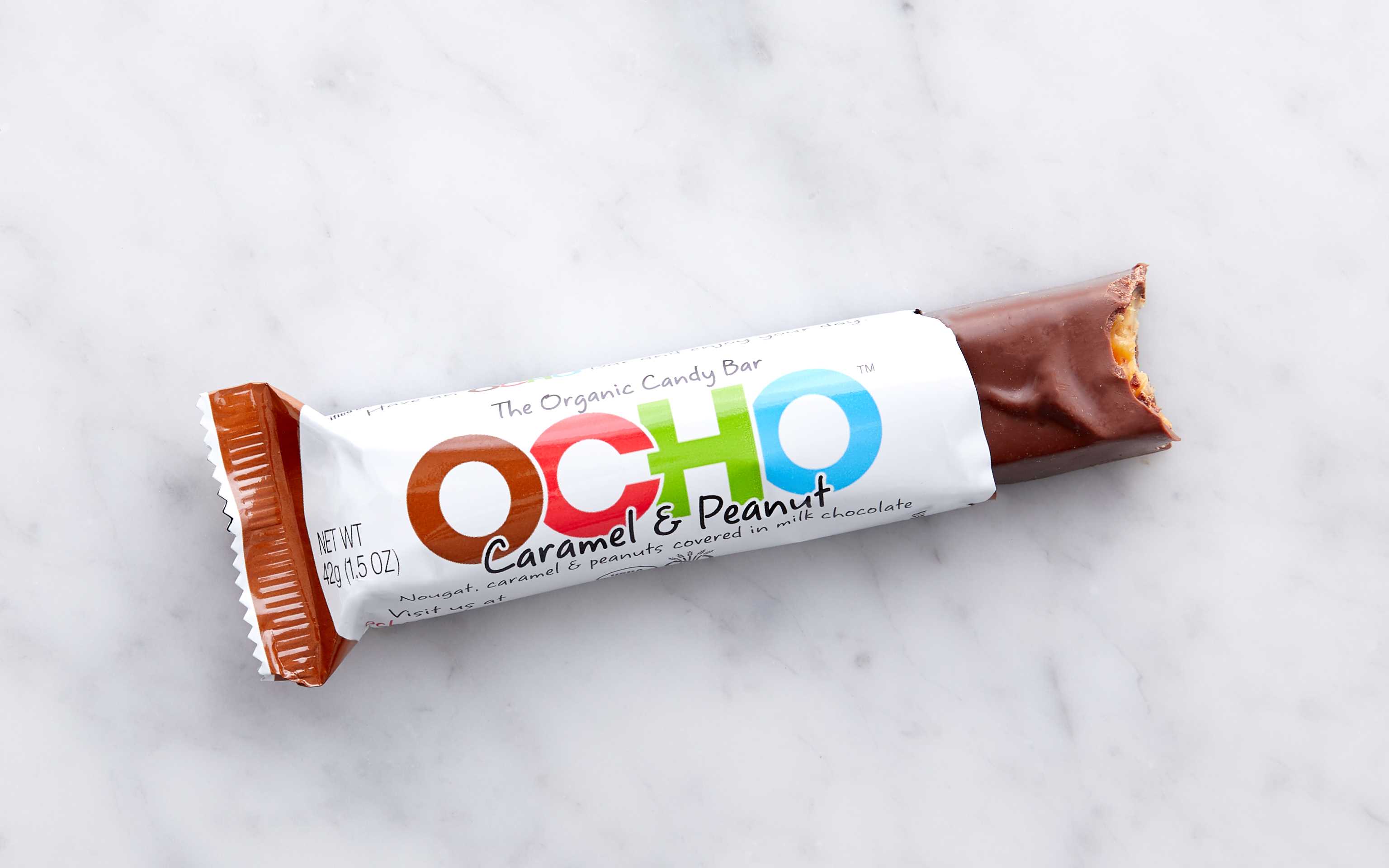Organic Chocolate Caramel & Peanut Bar 1.4 oz Ocho Candy Good Eggs