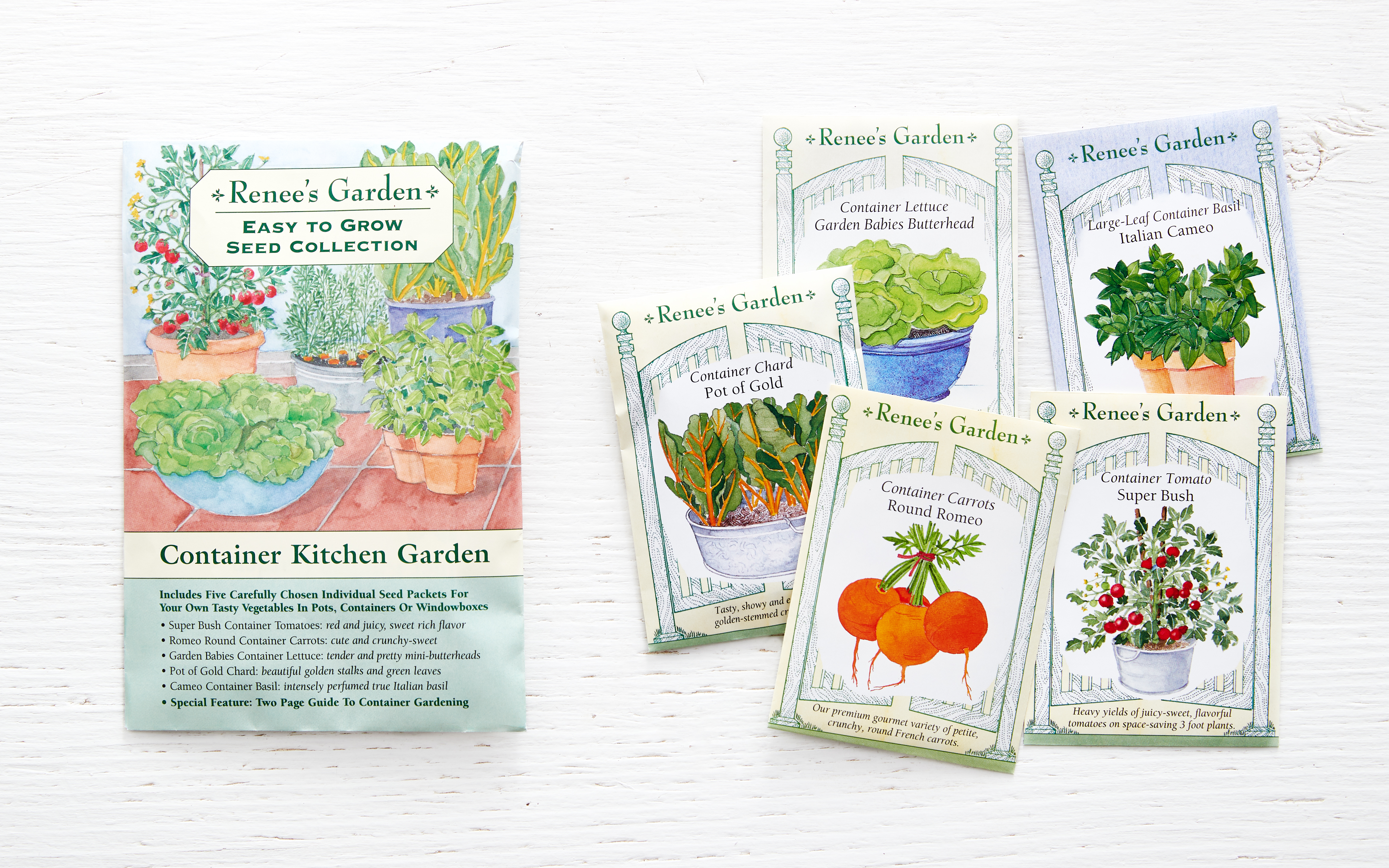 Container Kitchen Garden Seeds Collection 5 count Renee s