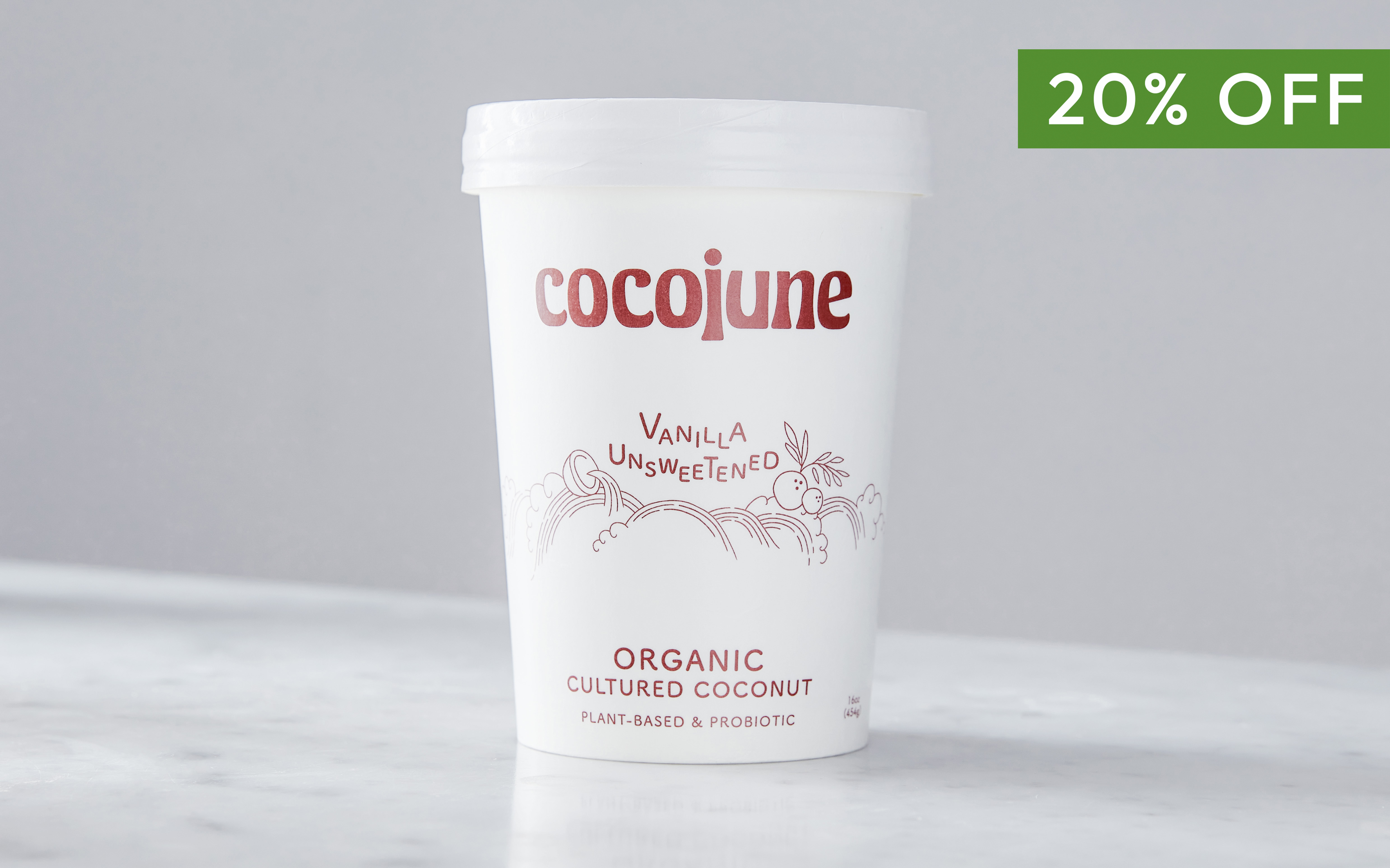 Organic Unsweetened Vanilla Coconut Yogurt 16 oz Cocojune Good Eggs