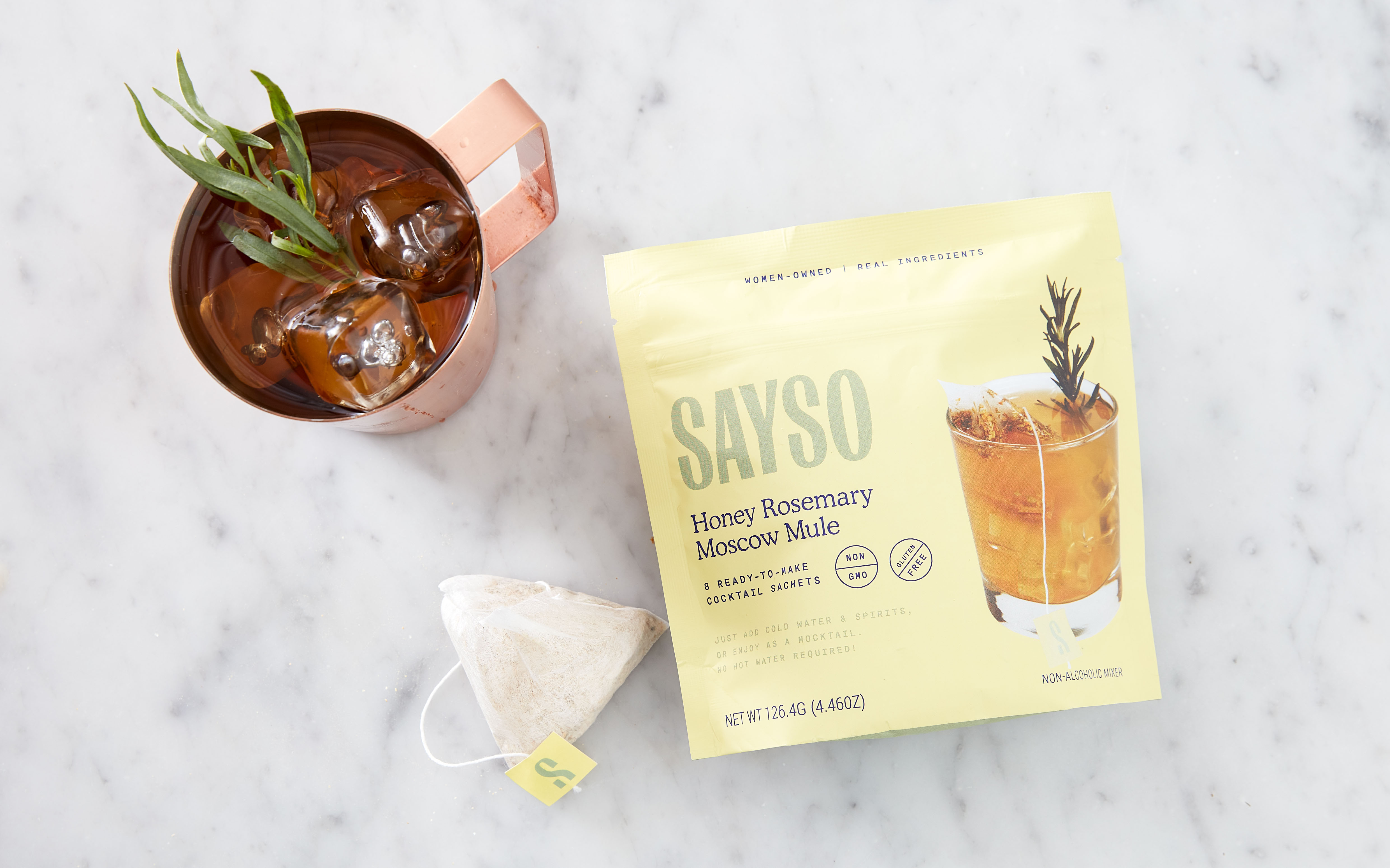 Honey Rosemary Moscow Mule Cocktail Sachets 8 count Sayso Good Eggs