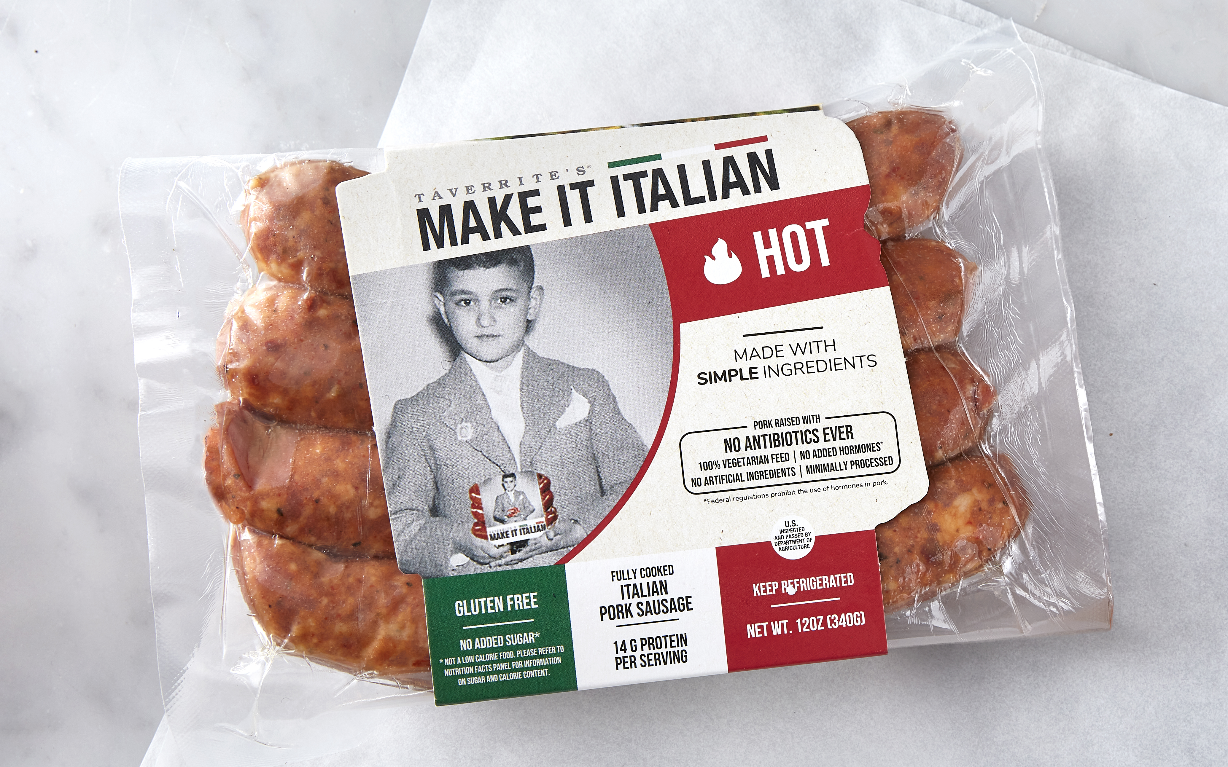 Hot Calabrese Italian Pork Sausage 12 oz Taverrite's Make It