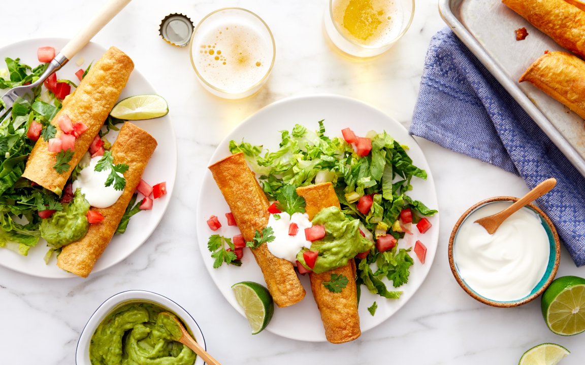Baked Chicken Taquitos with Guacamole servings Good Eggs