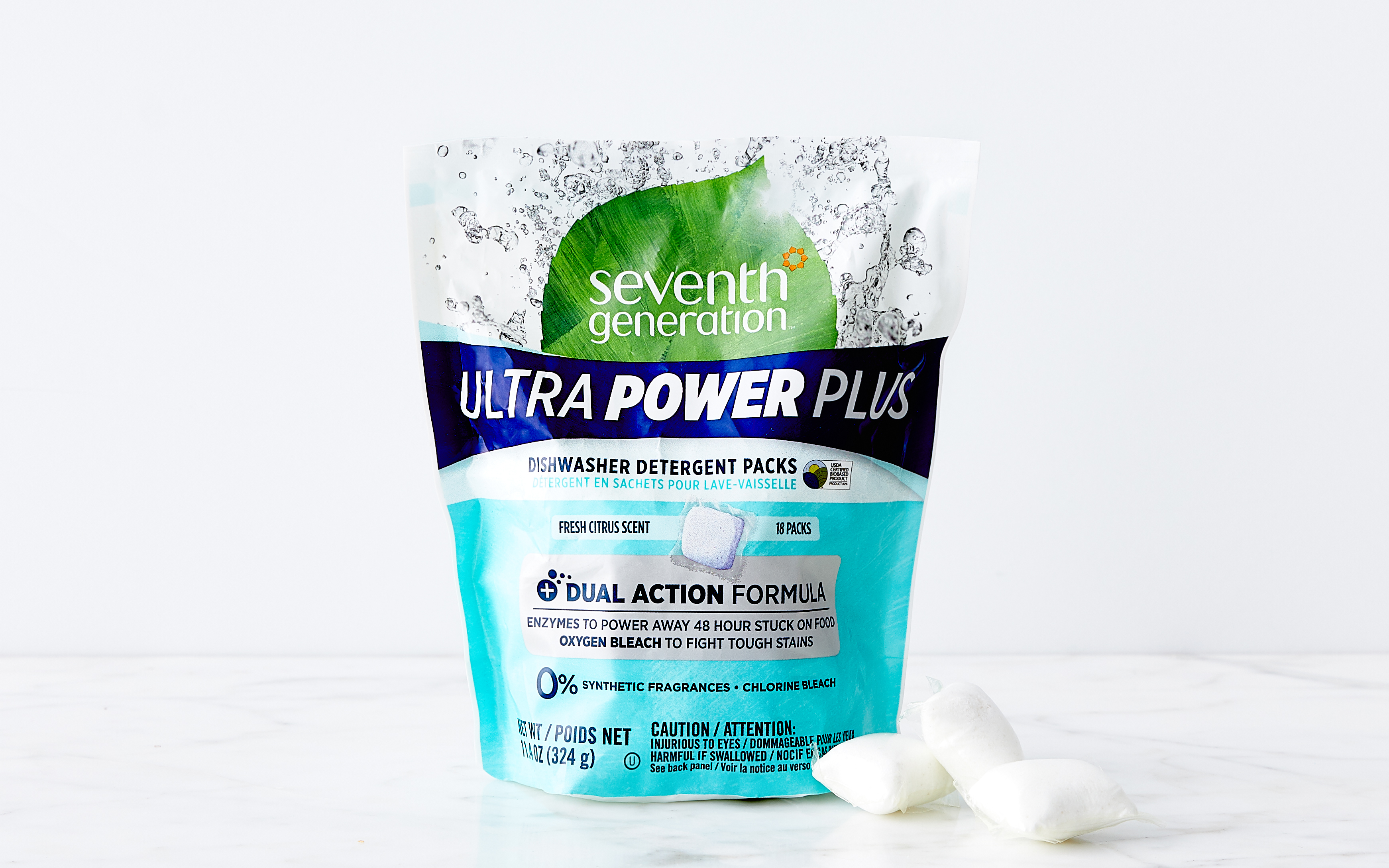 Ultra Power Plus Dishwasher Detergent Packs 18 count Seventh Generation Good Eggs