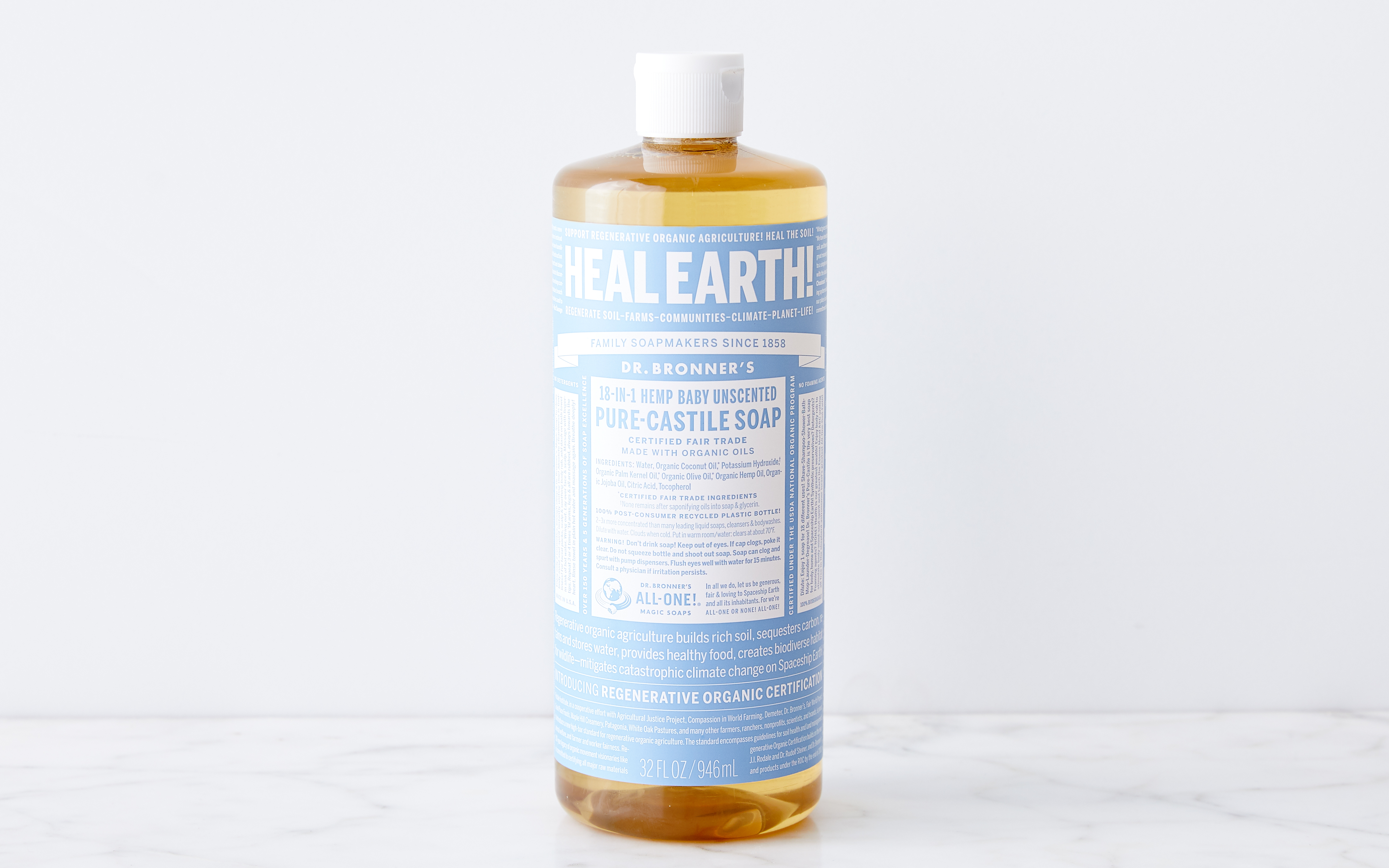 Organic Baby Mild Unscented Castile Soap 32 oz Dr. Bronner's Good