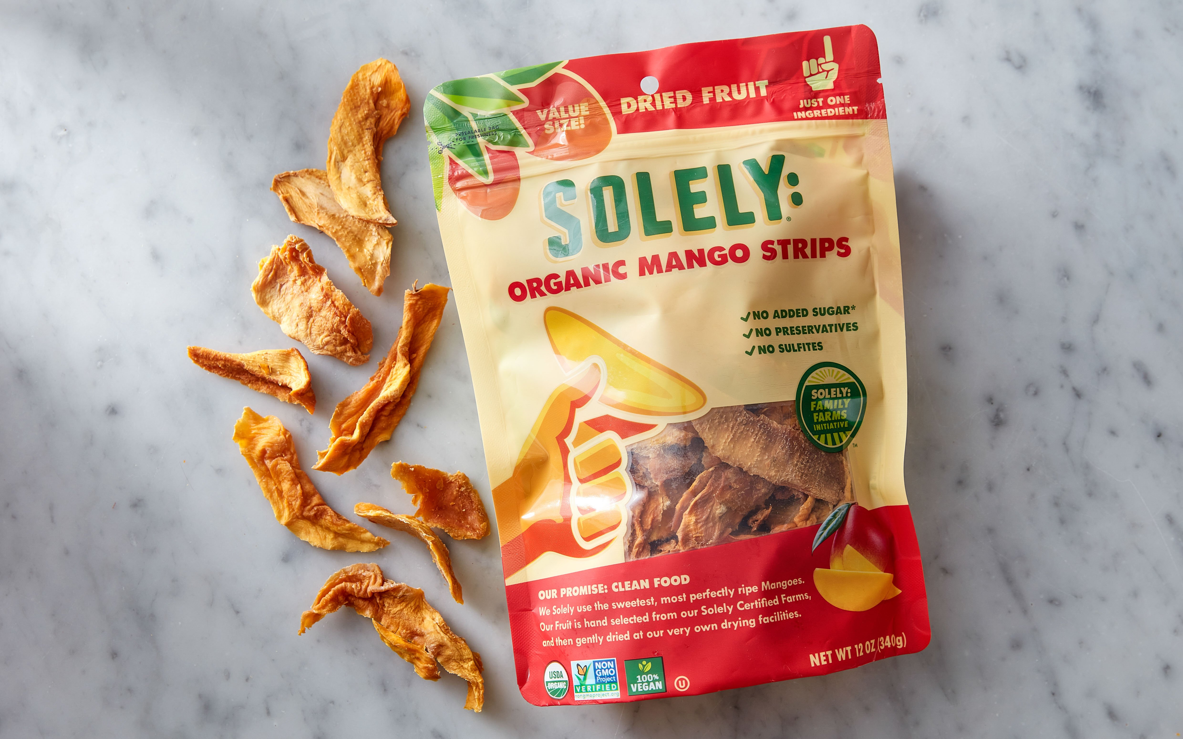 Organic Mango Strips 12 oz Solely Good Eggs