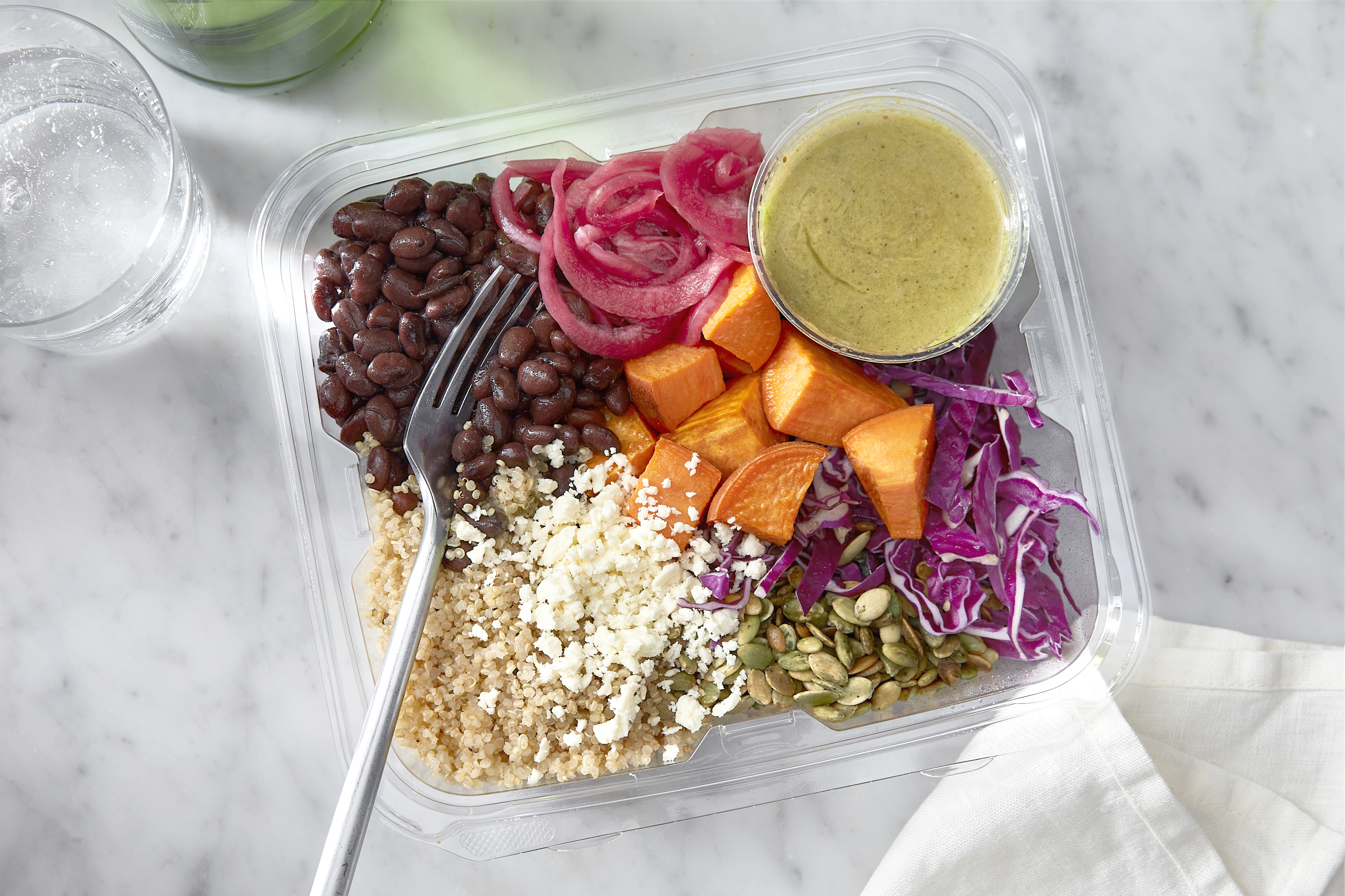 Black Bean Quinoa Bowl with Sweet Potatoes & CilantroLime Vinaigrette