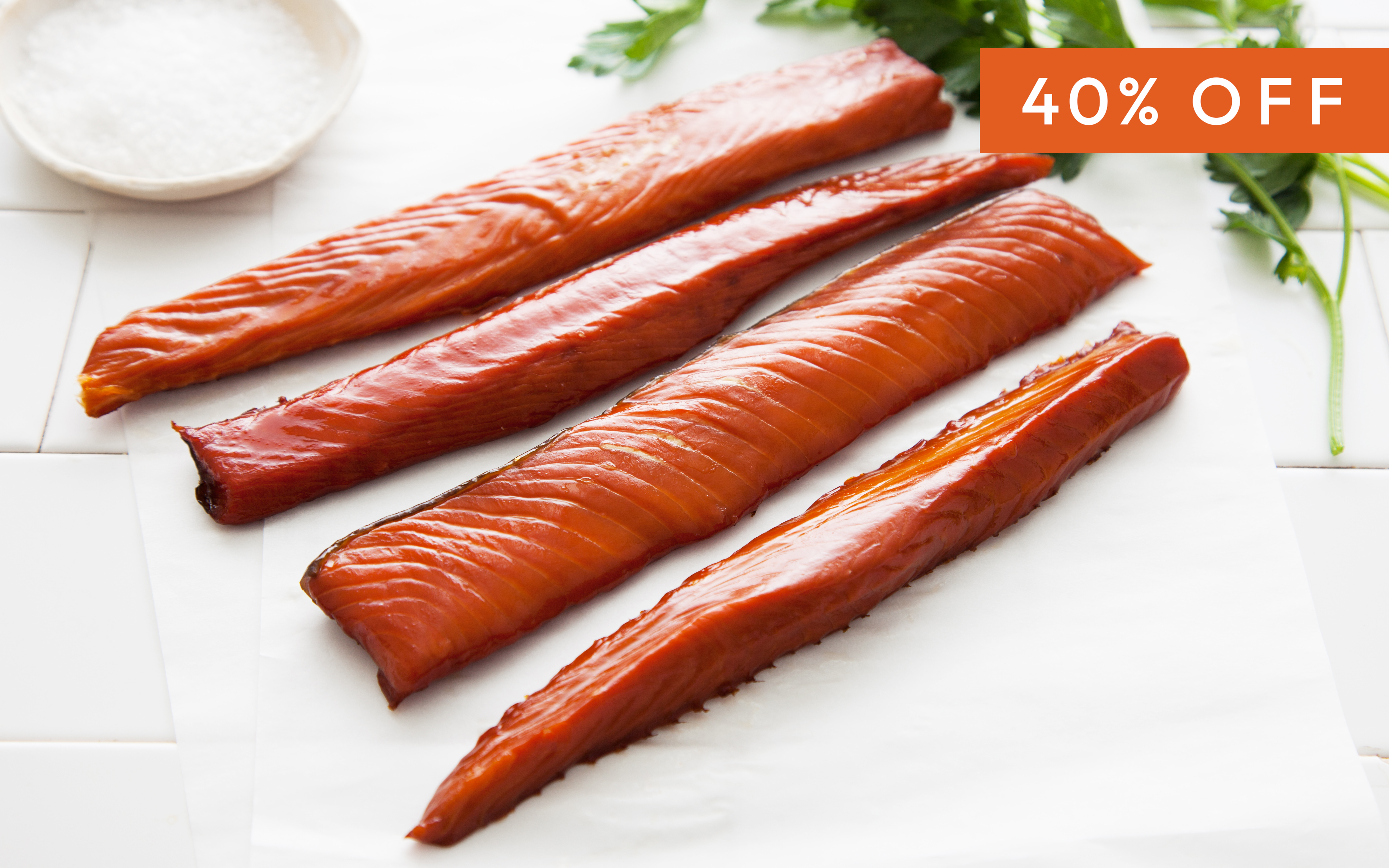 Smoked Wild Keta Salmon Filet (Frozen) 0.5 lb Sea to Shore Seafood