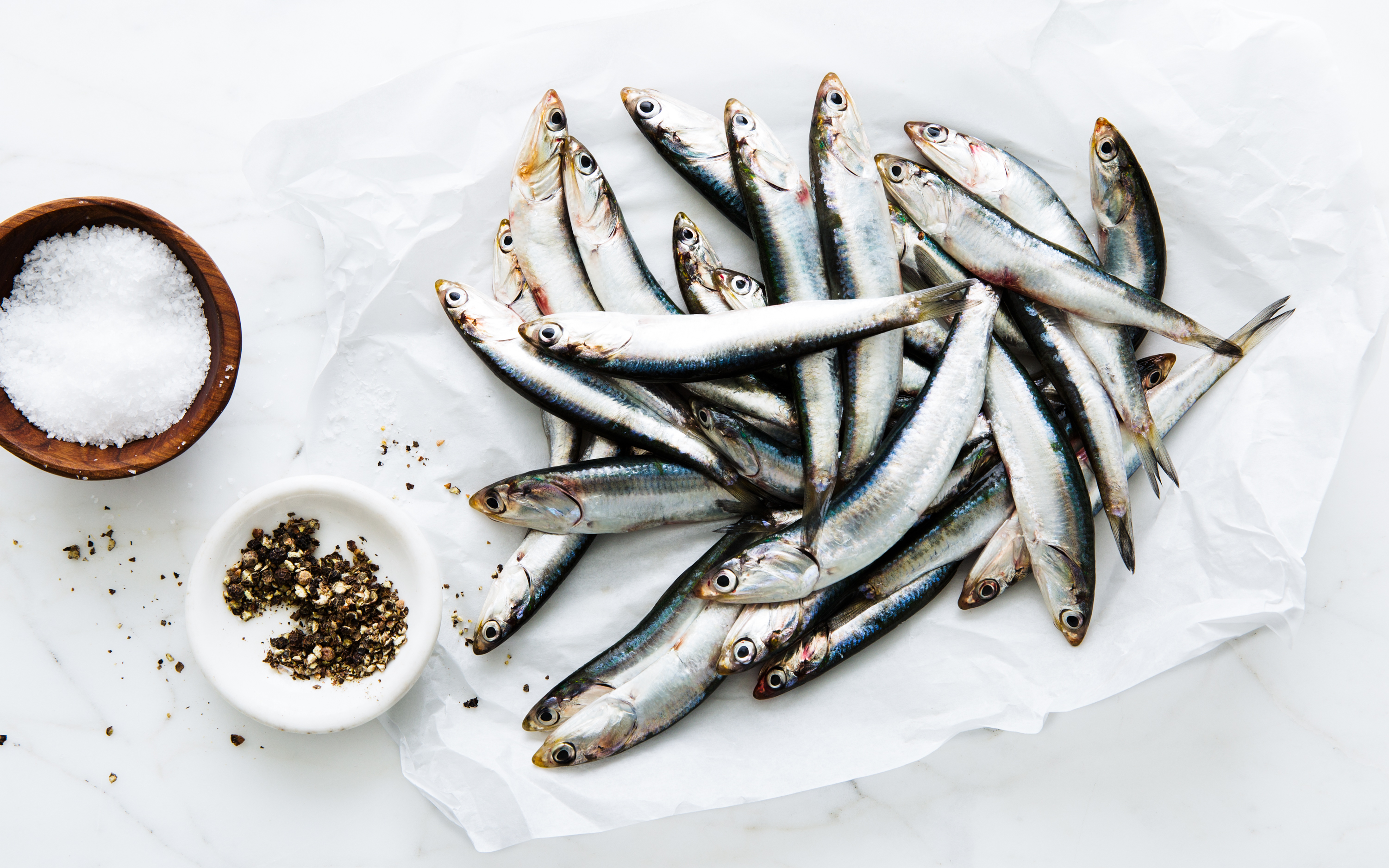 Wild Monterey Whole Anchovies (Frozen) Four Star Seafood & Provisions