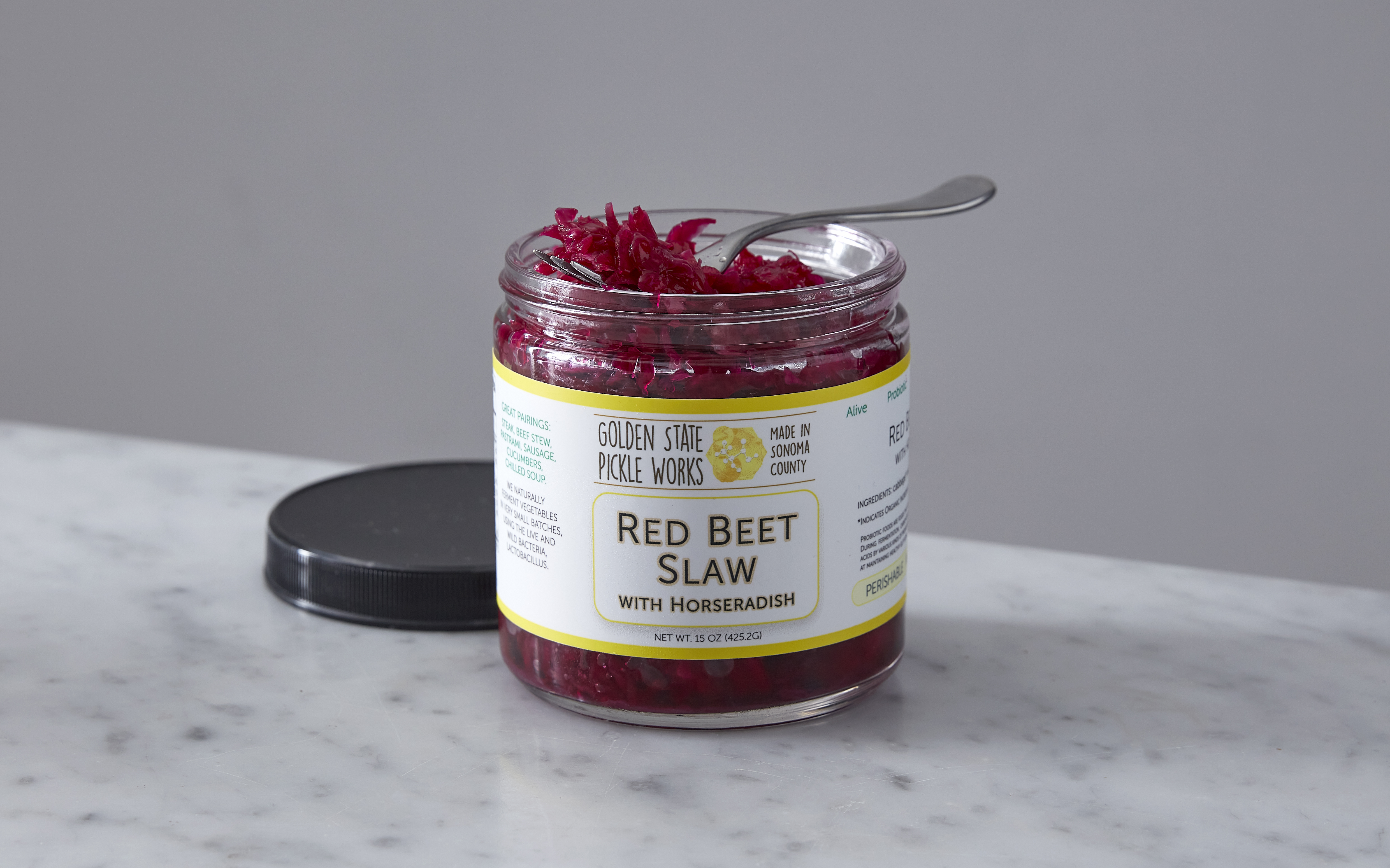 Red Beet Slaw with Horseradish 15 oz Golden State Pickle Works