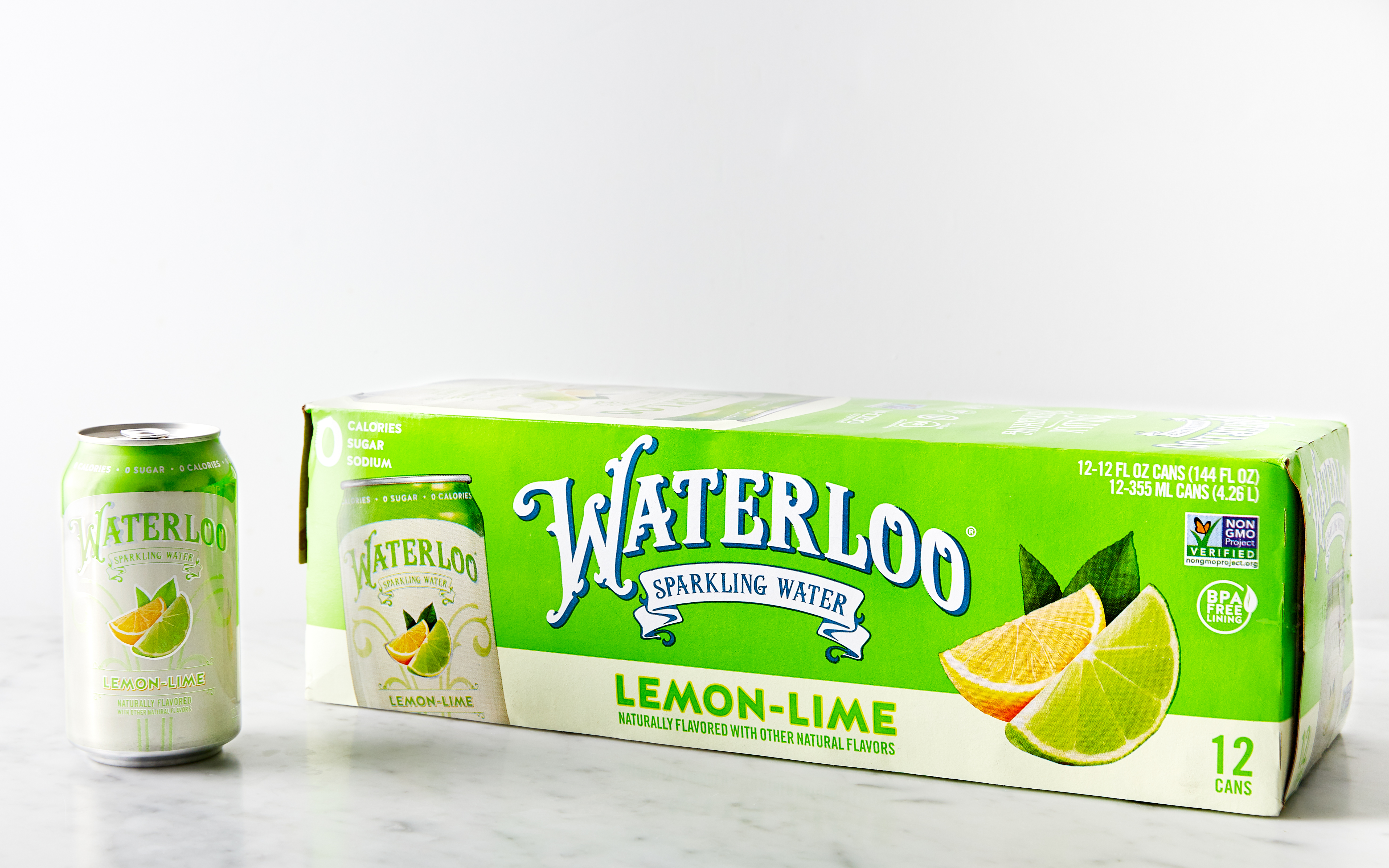 LemonLime Sparkling Water 8 count Waterloo Sparkling Water Good Eggs