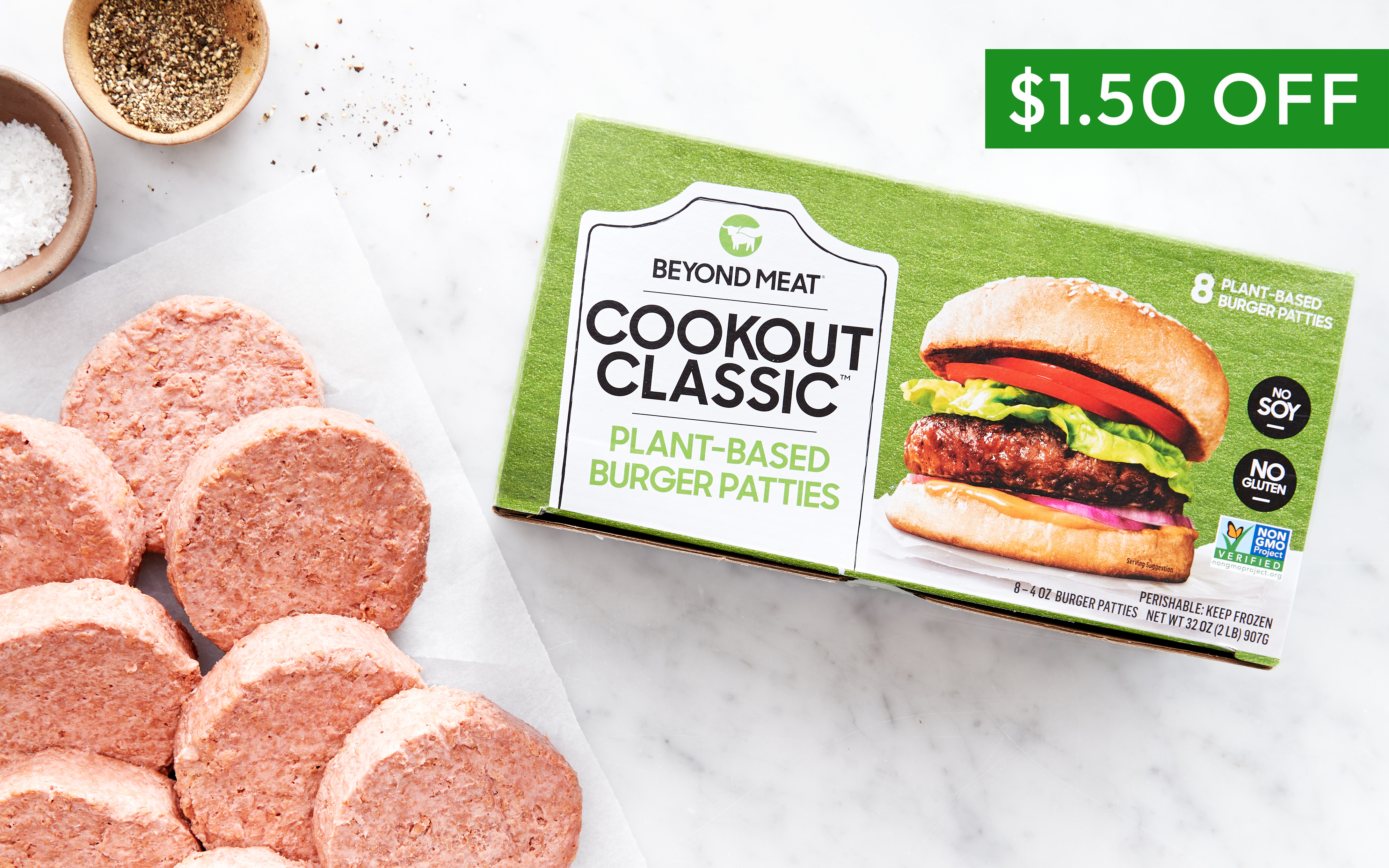 Beyond Meat Plant-Based Burger Patties | 8 Count | Beyond Meat | Good Eggs