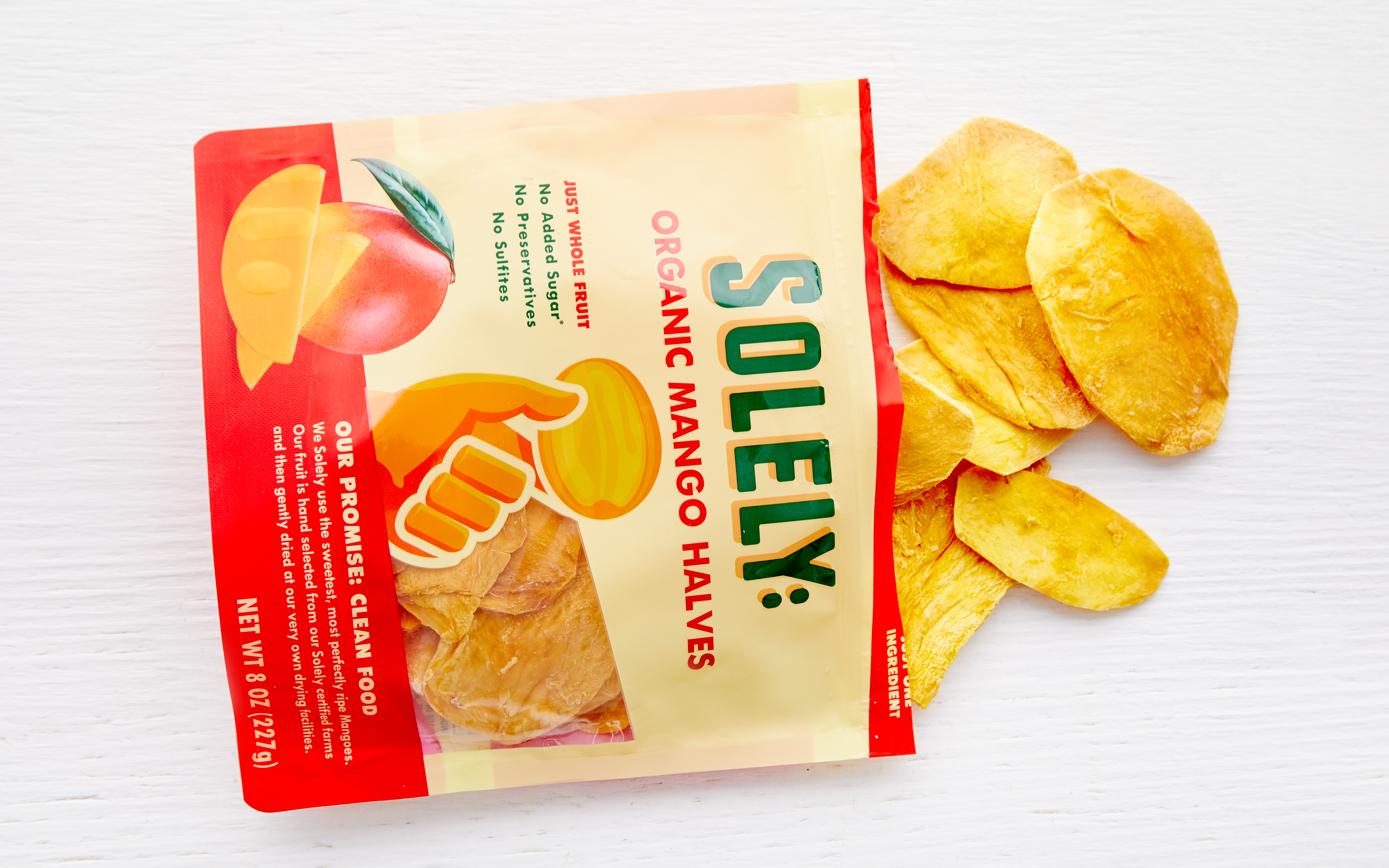 Organic Dried Mango Halves 8 oz Solely Good Eggs