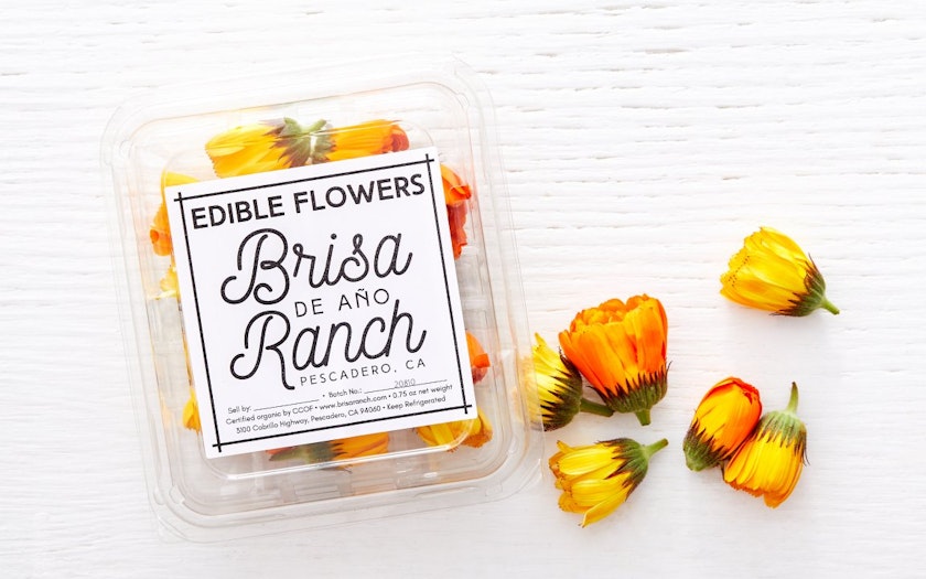 Edible flowers, dried, whole flowers