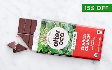 Organic Dark Quinoa Crunch Chocolate Bar (60%)