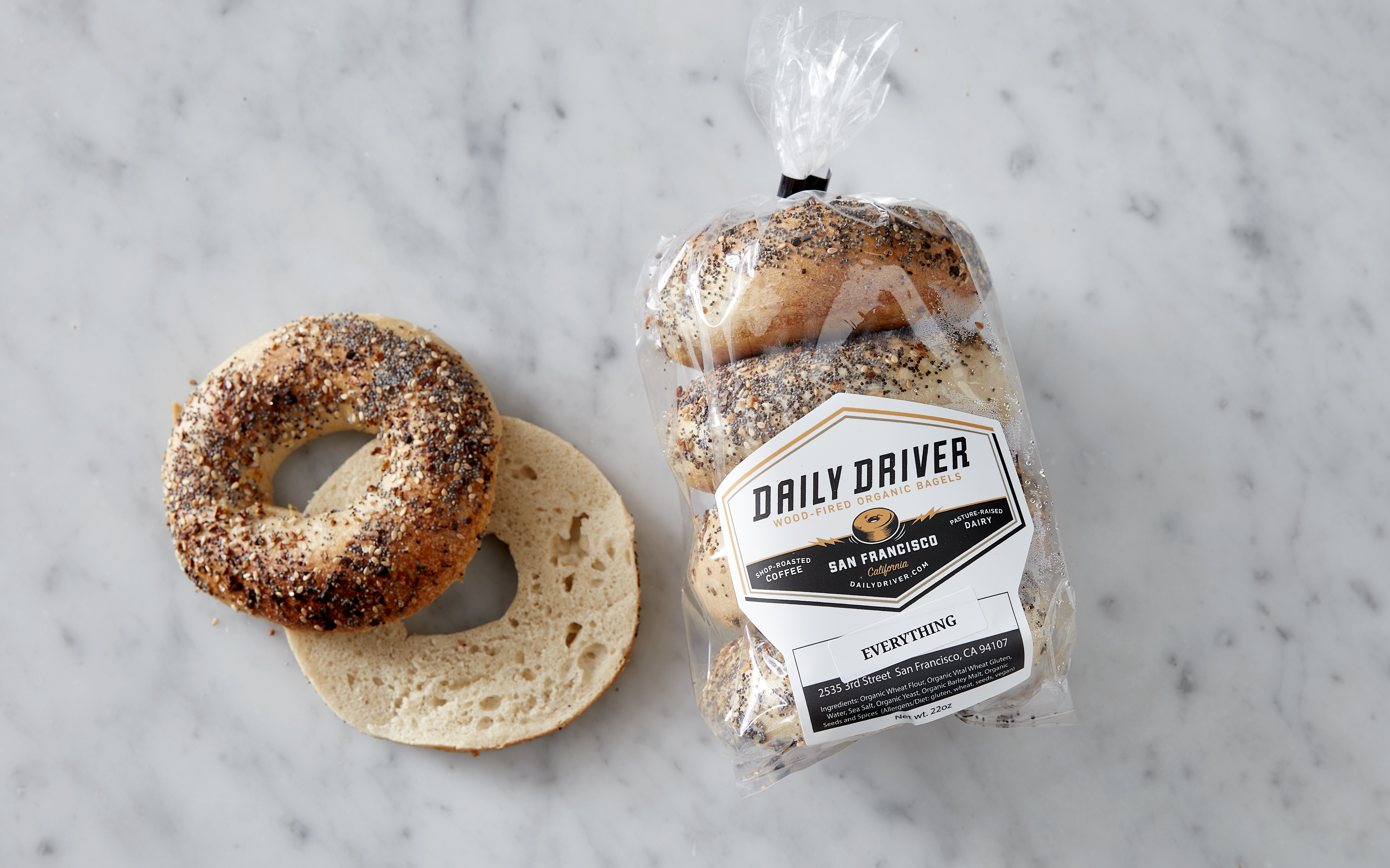 WoodFired Organic Everything Bagels 4 count Daily Driver Good Eggs