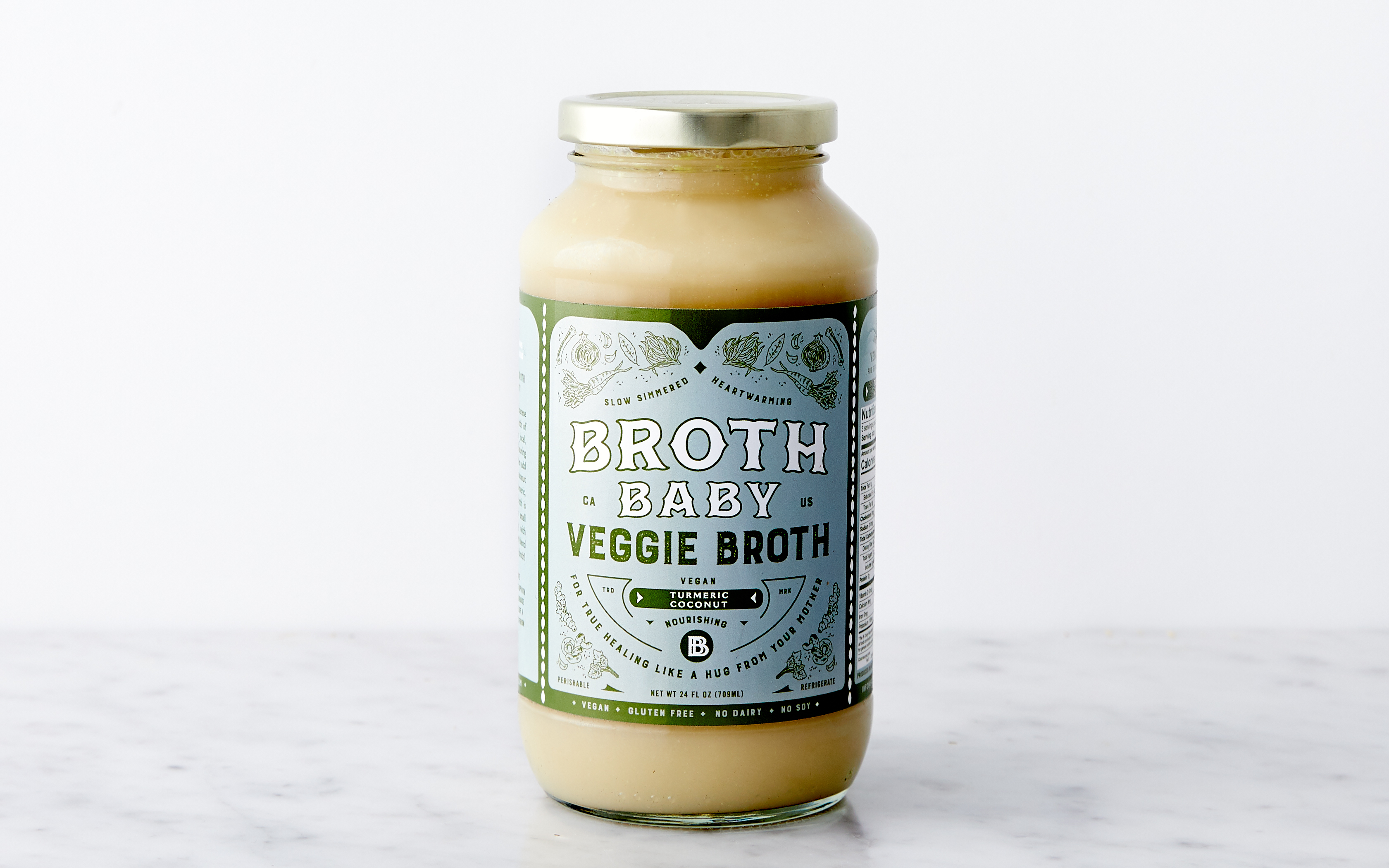 Turmeric Coconut Veggie Broth 24 fl oz Broth Baby Good Eggs