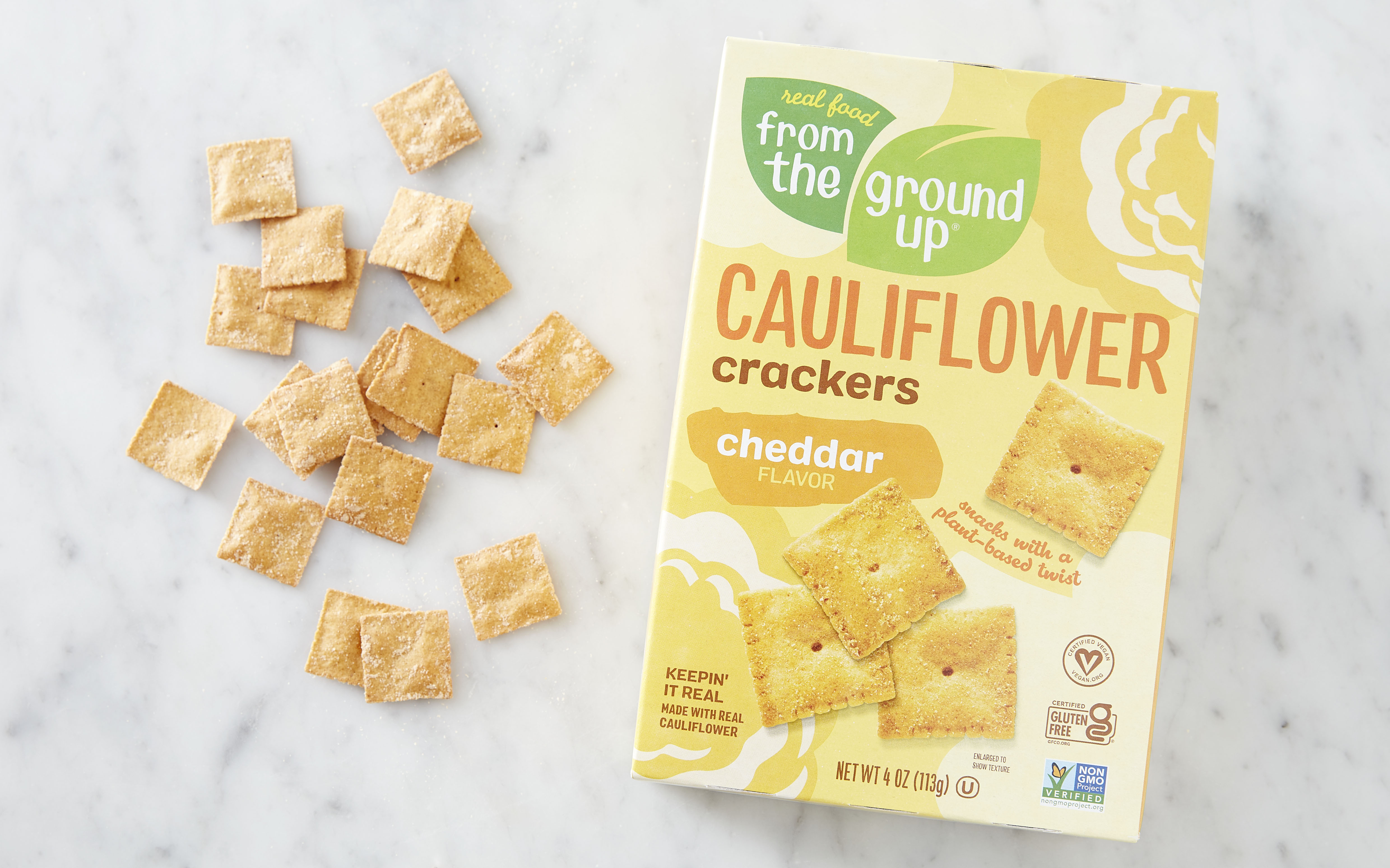 Cheddar Cauliflower Crackers 4 oz From The Ground Up Good Eggs