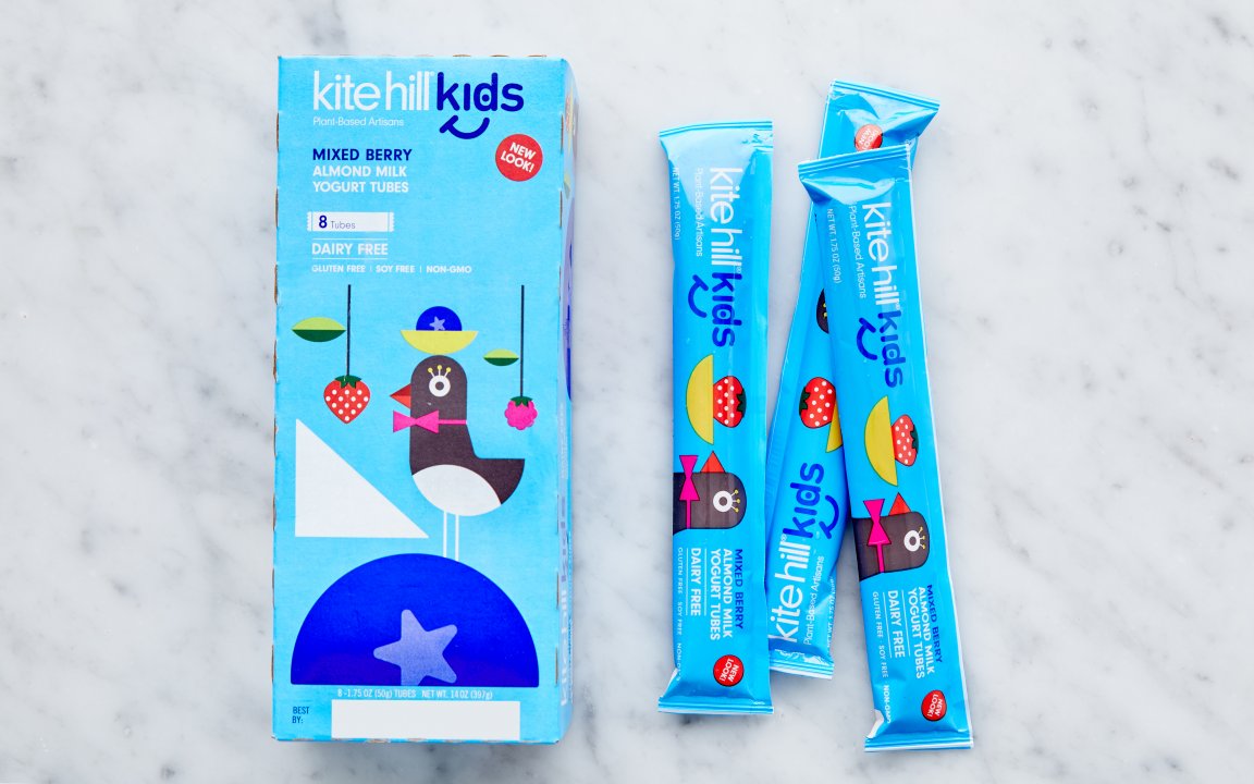 Wild Berry Almond Milk Yogurt Tubes 8 count Kite Hill Good Eggs