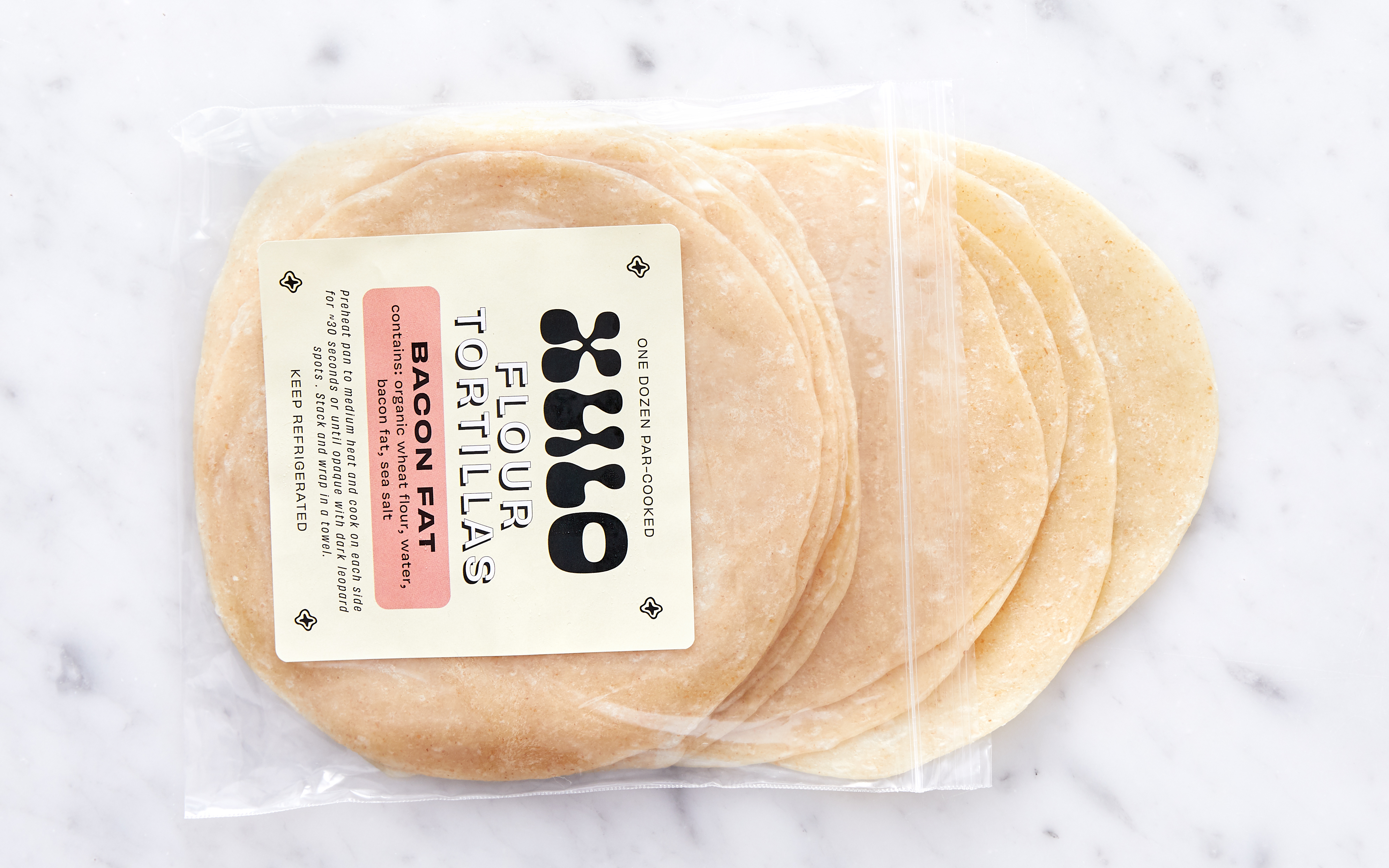 Bacon Fat Flour Tortillas 1 dozen XULO Good Eggs