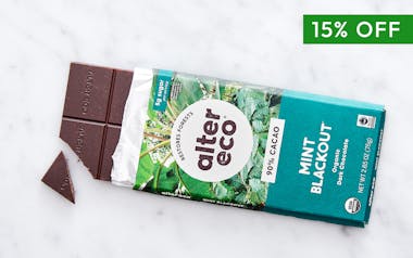 Organic Superdark Mint Crisp Chocolate Bar (90%)