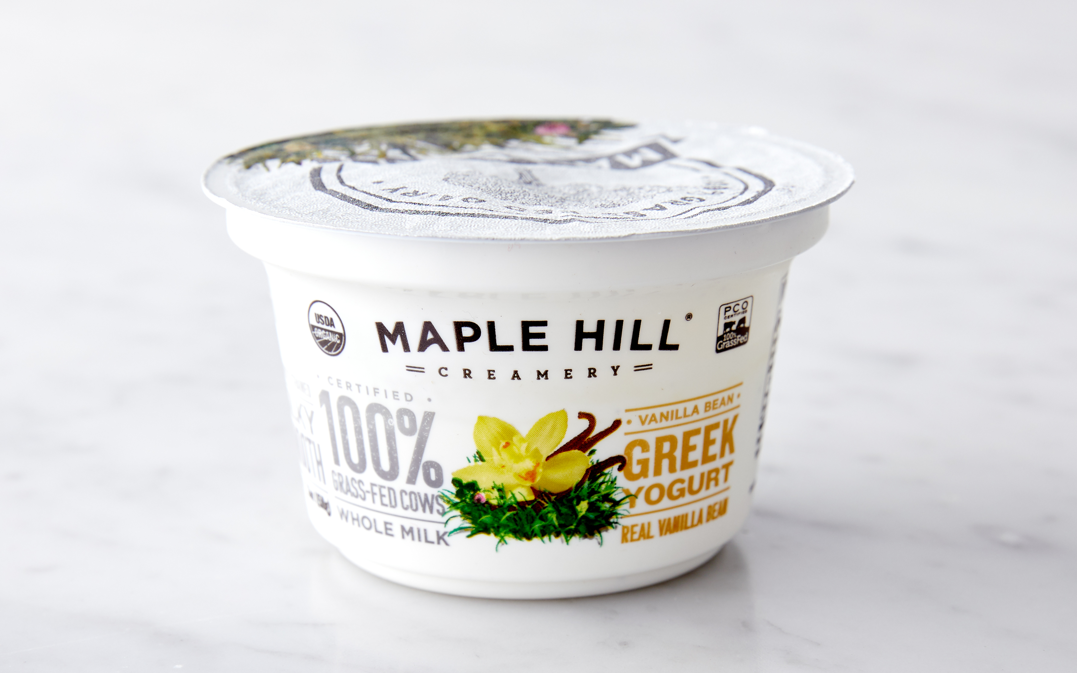 Organic GrassFed Vanilla Greek Yogurt Maple Hill Organic SF Bay