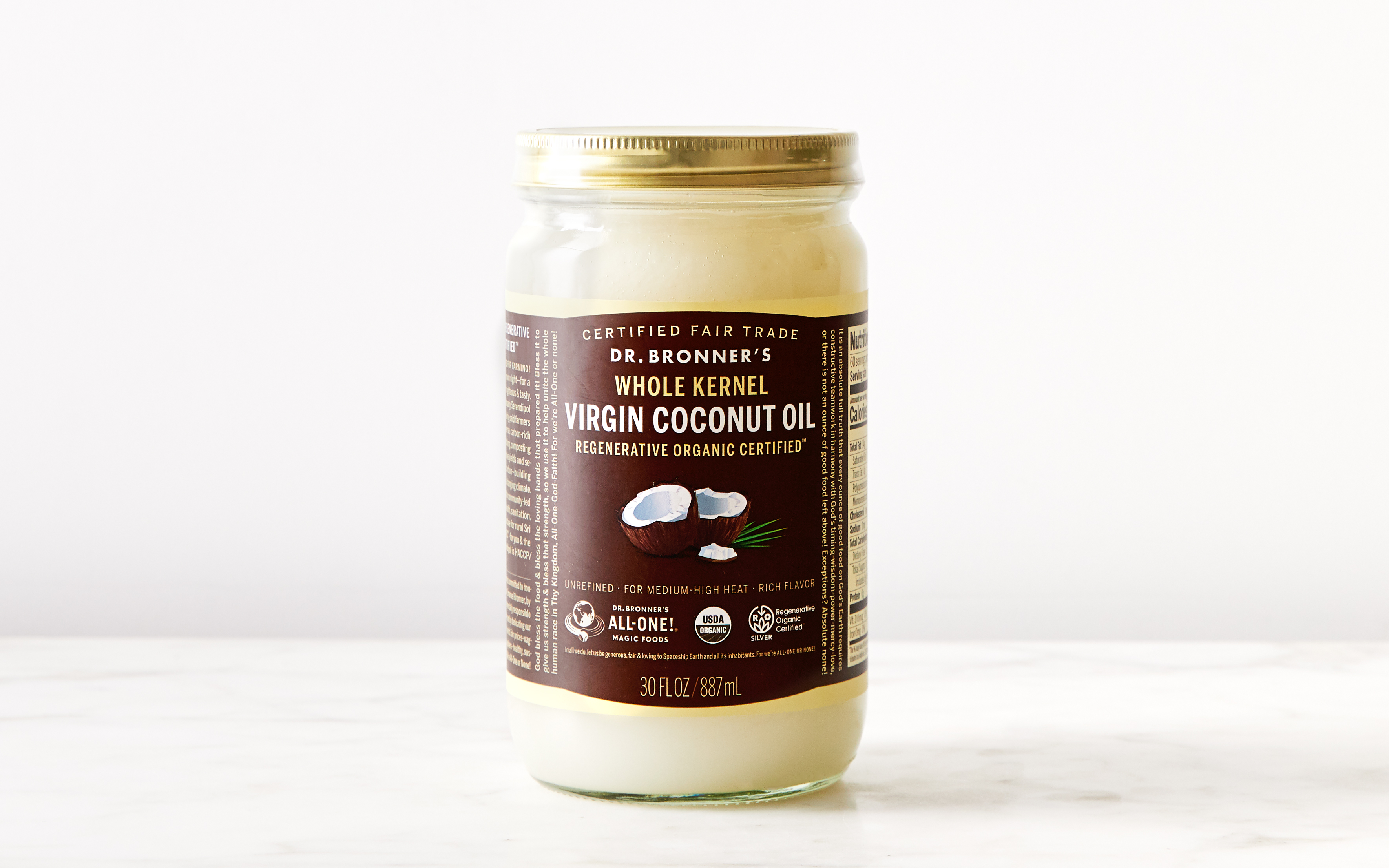 Organic Whole Kernel Virgin Coconut Oil 30 oz Dr. Bronner's Good Eggs