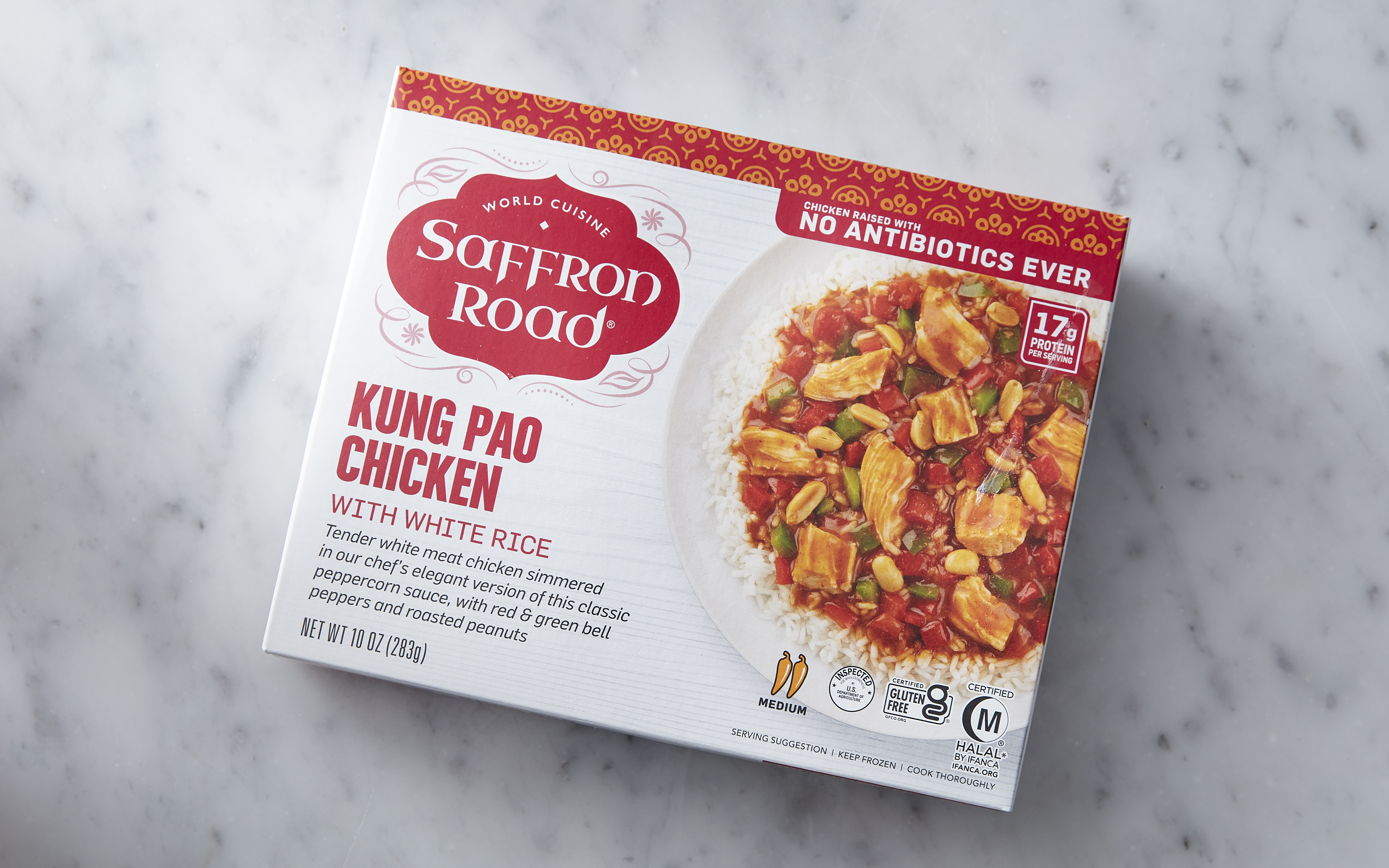 Kung Pao Chicken with Basmati Rice 10 oz Saffron Road Good Eggs