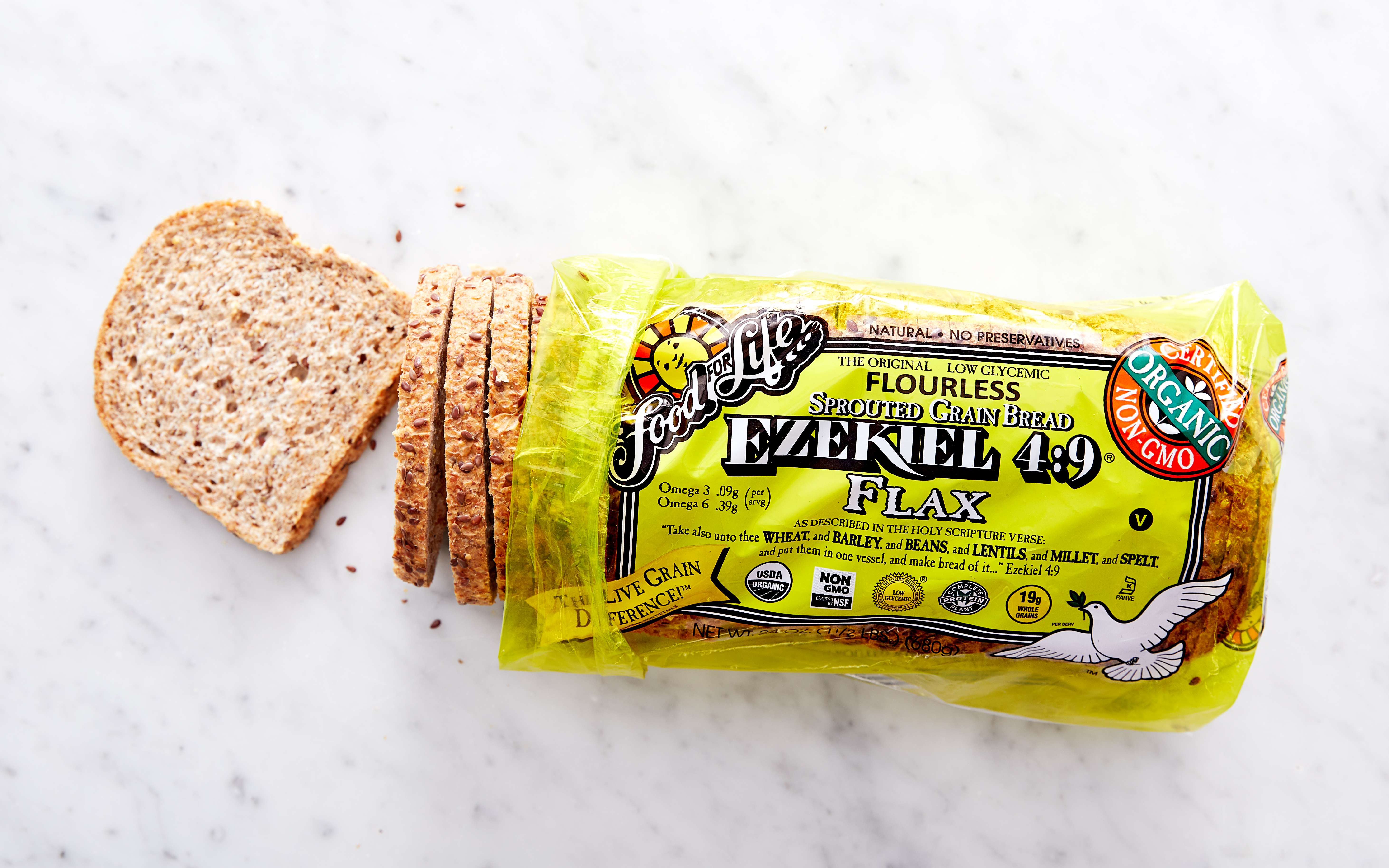 Ezekiel 4:9 Flax Sprouted Whole Grain Bread | 24 Oz | Ezekiel 4:9 By ...