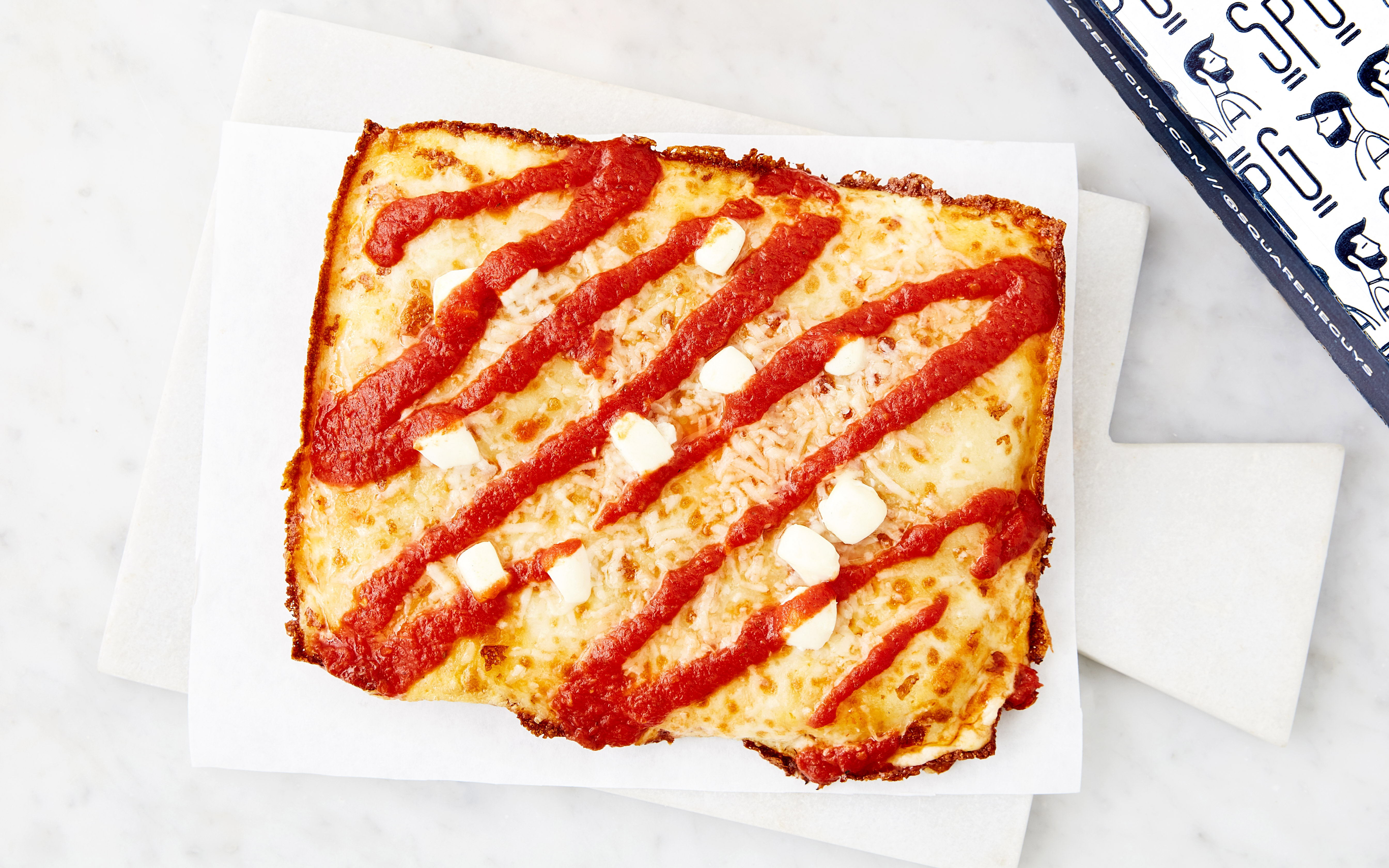 Regular Square Cheese Pizza 1 count Square Pie Guys Good Eggs