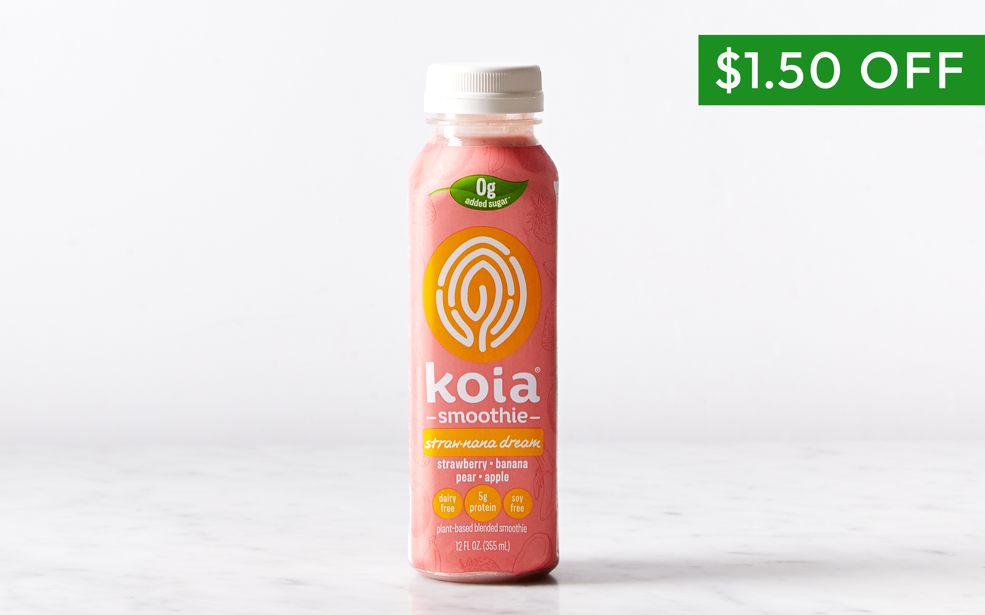 Strawnana Dream Smoothie 12 oz Koia Good Eggs