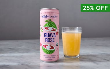 Guava Rose Sparkling Prebiotic + Probiotic Drink
