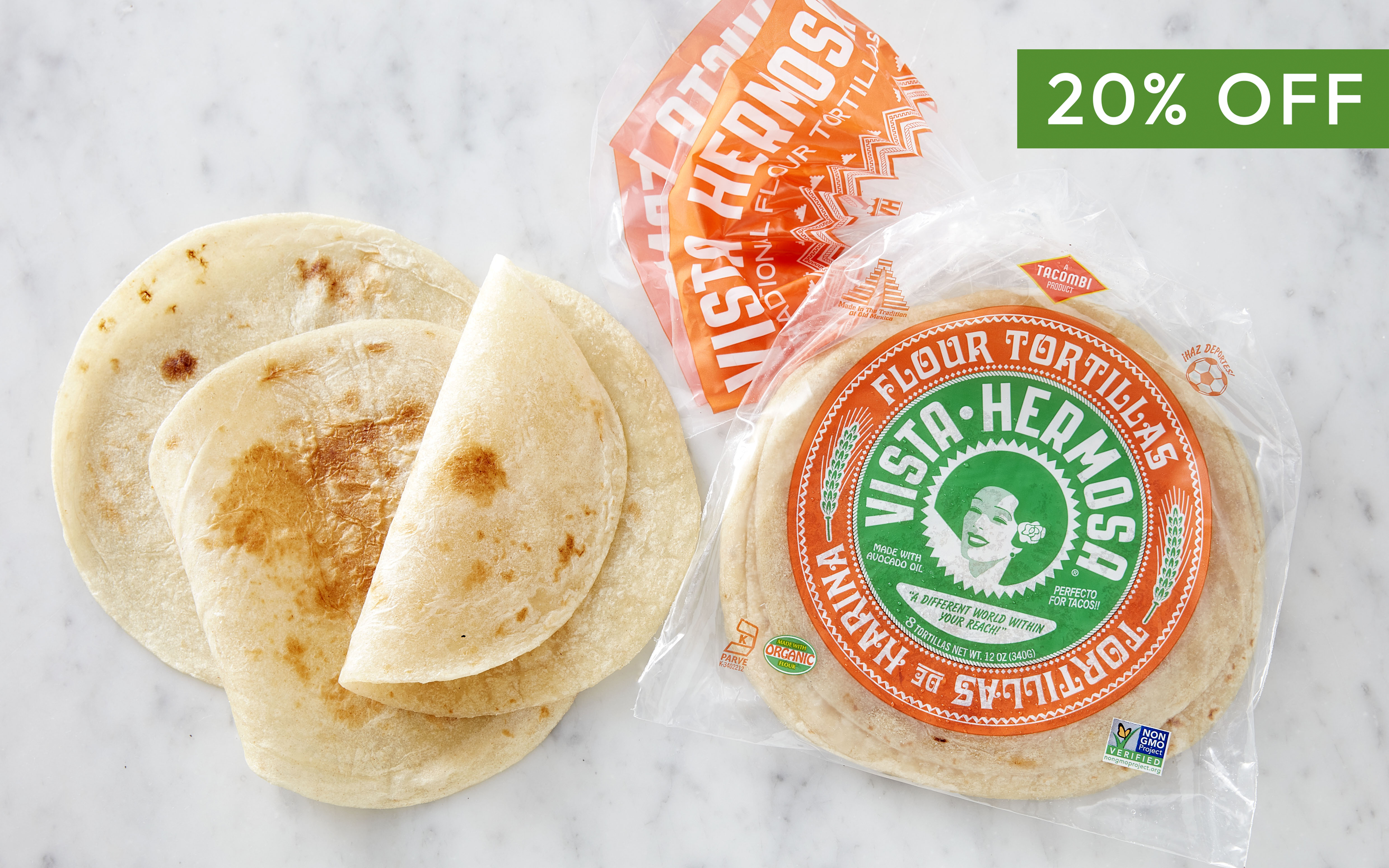 Flour Tortillas 7" 8 count Vista Hermosa Good Eggs
