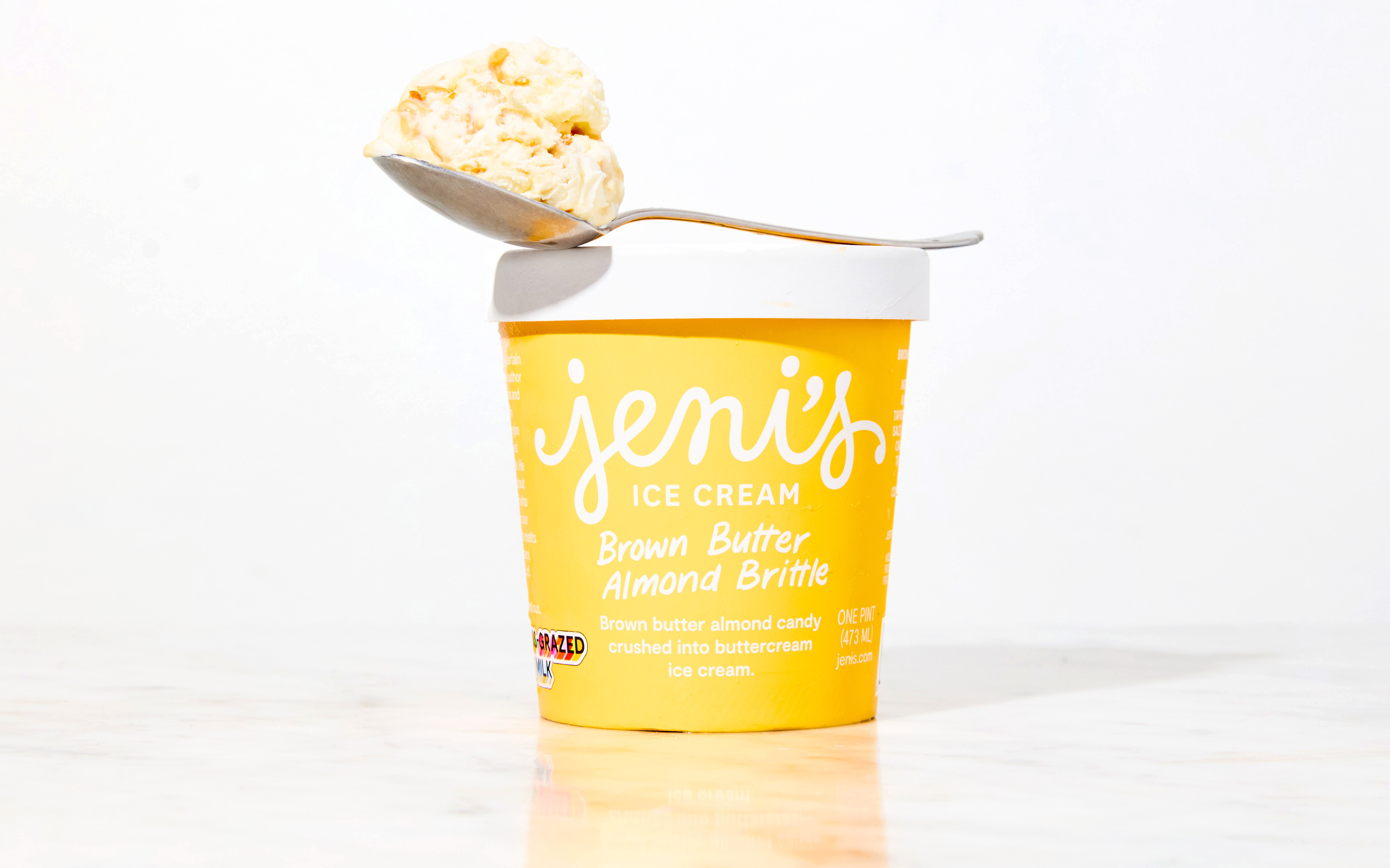 Brown Butter Almond Brittle Ice Cream 16 oz Jeni's Splendid Ice