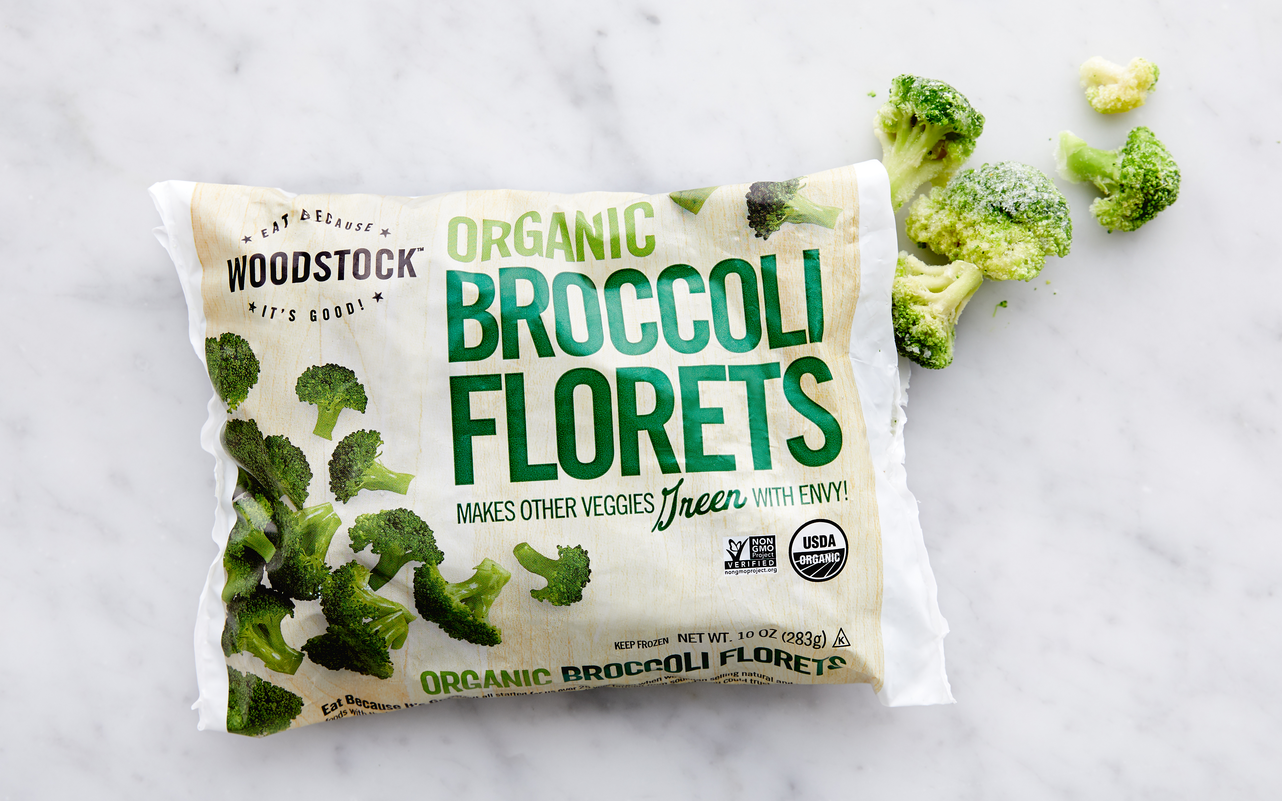 Organic Frozen Broccoli 10 oz Woodstock Good Eggs