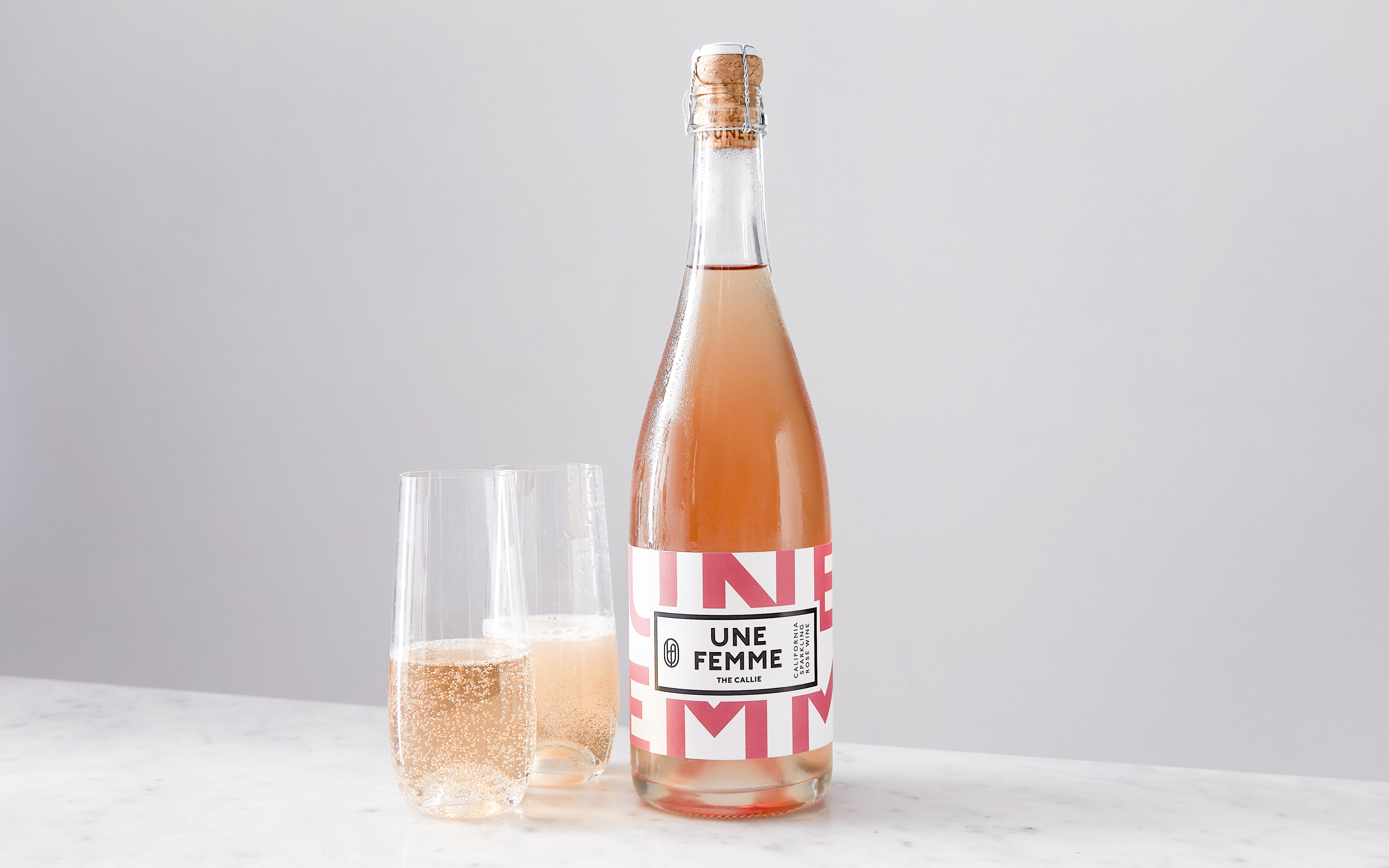 The Callie Sparkling Rosé 750 ml Une Femme Wines Good Eggs