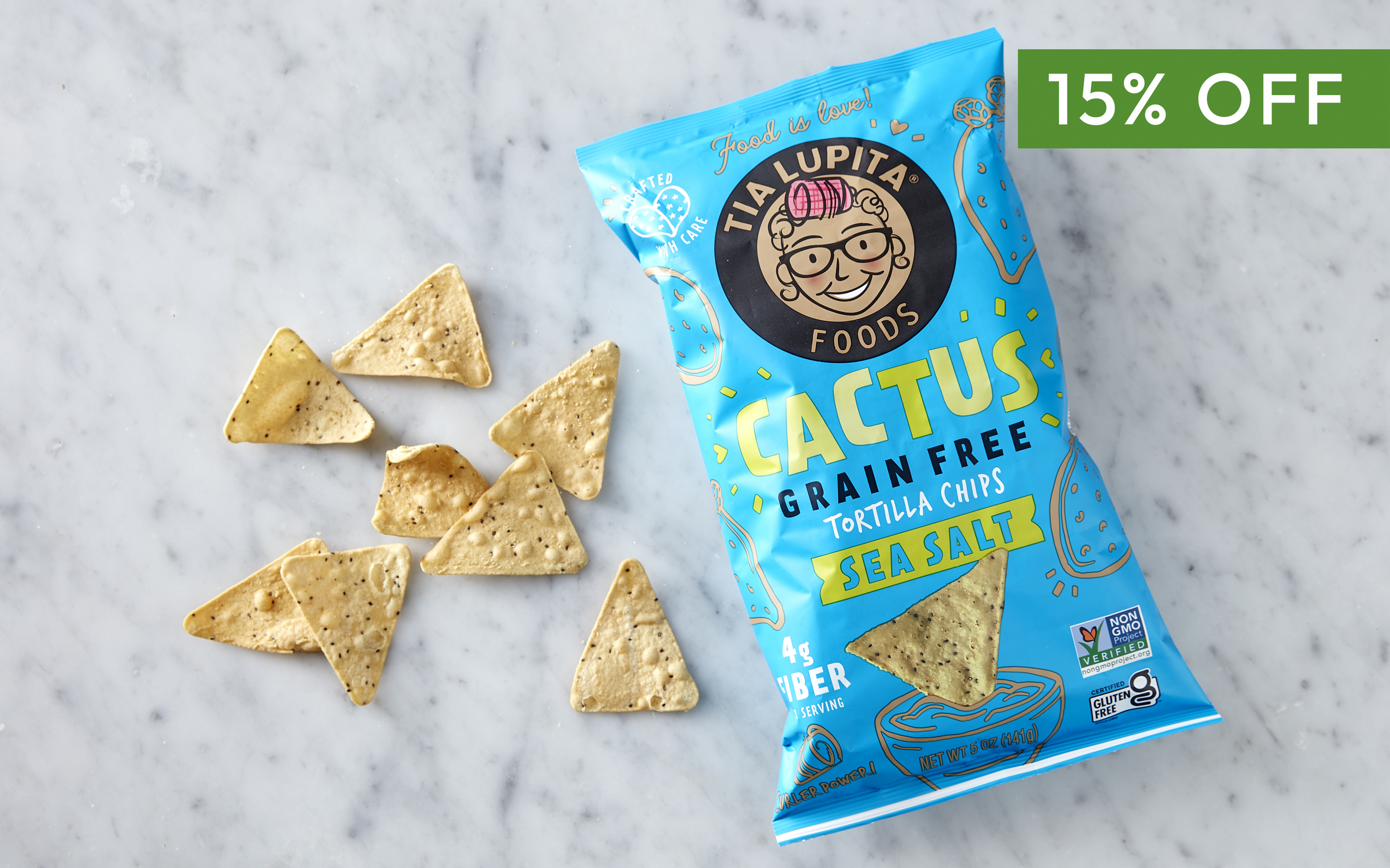 Sea Salt Cactus Tortilla Chips 5 oz Tia Lupita Good Eggs