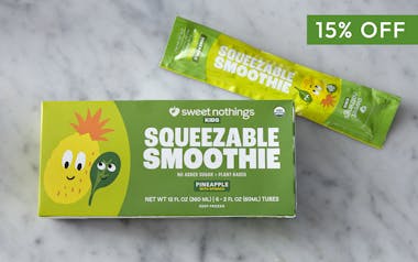 Pineapple with Spinach Kids Squeezable Smoothies