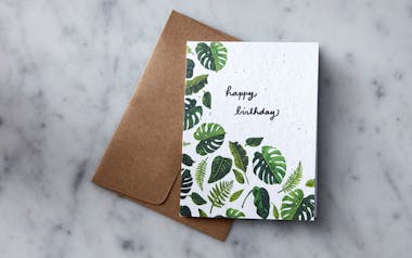 Plants Happy Birthday Card