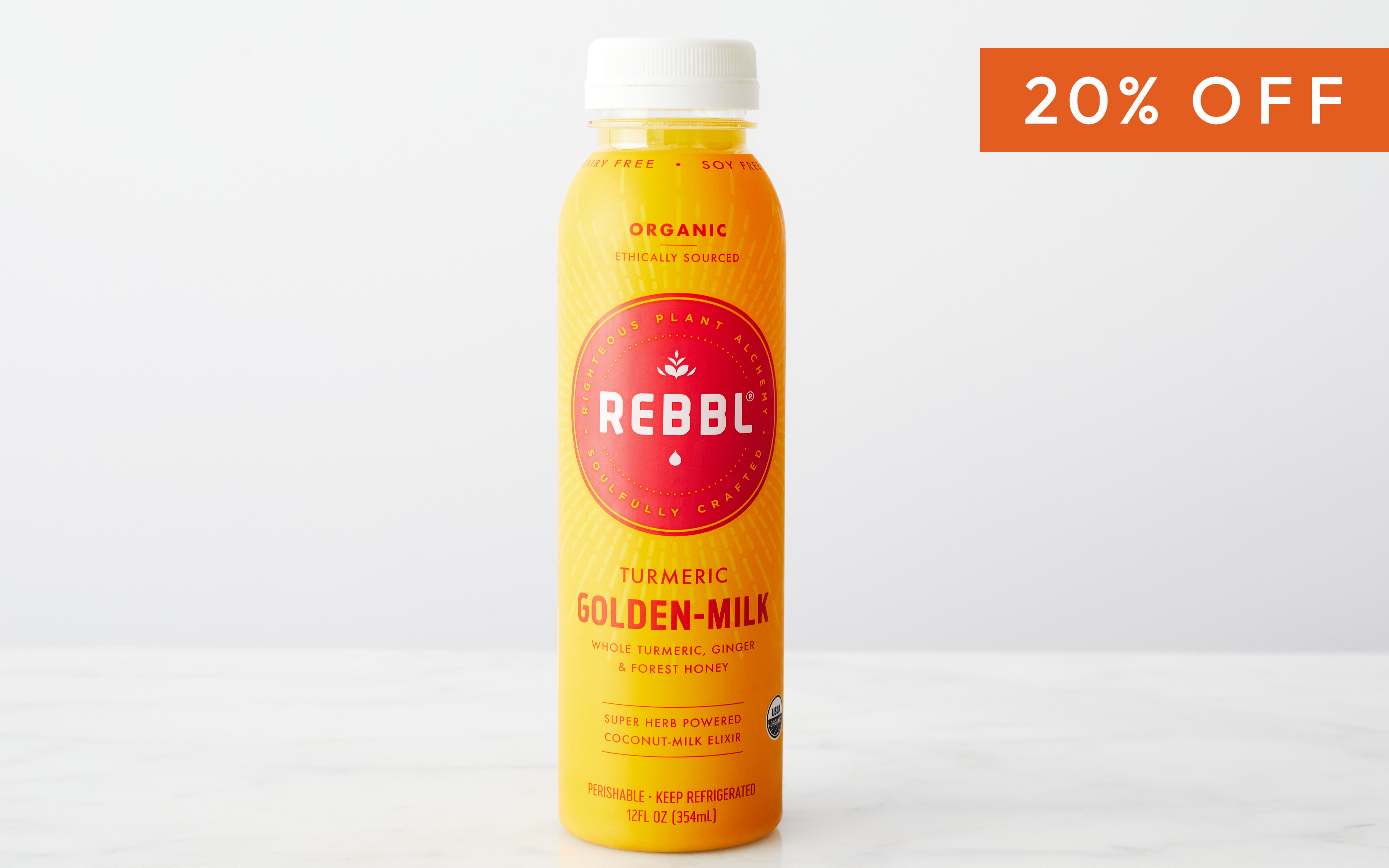 Organic Turmeric Golden Milk Elixir 12 fl oz Rebbl Good Eggs