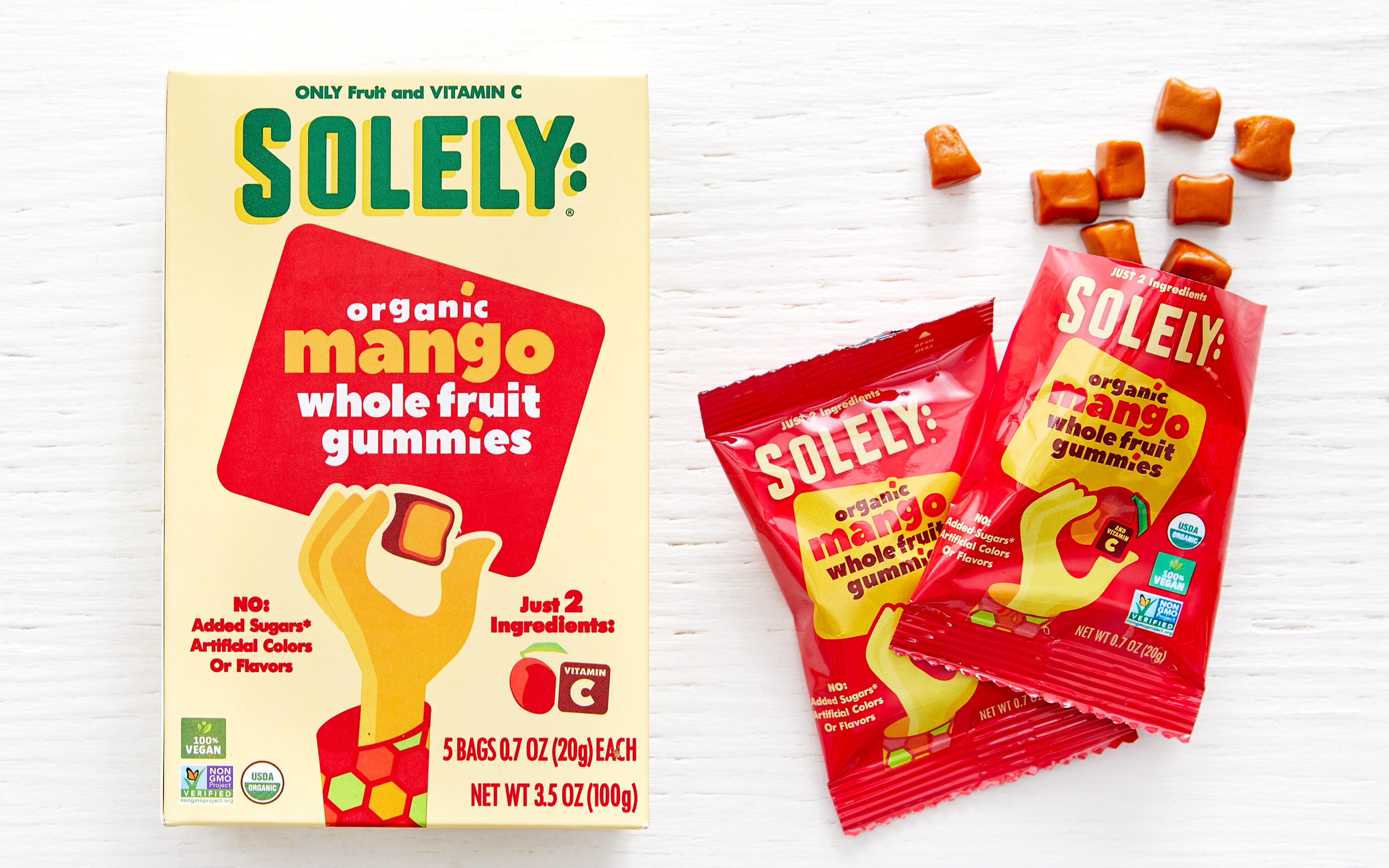 Organic Mango Whole Fruit Gummies 3.5 oz Solely Good Eggs