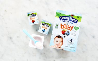 Organic YoBaby Apple & Blueberry Whole Milk Baby Yogurt with Probiotics