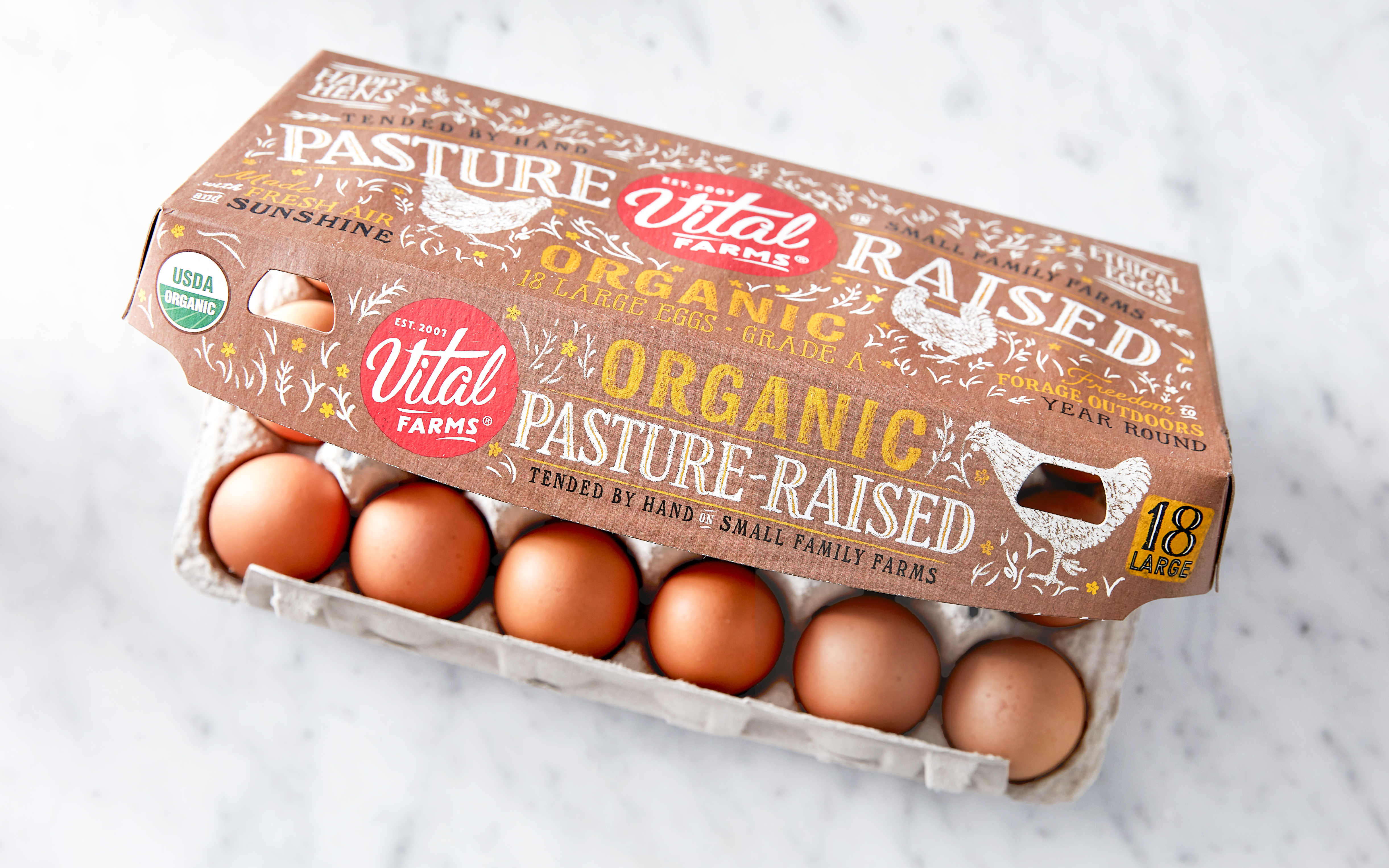 Organic Pasture Raised Eggs (Large) 1.5 dozen Vital Farms Good Eggs