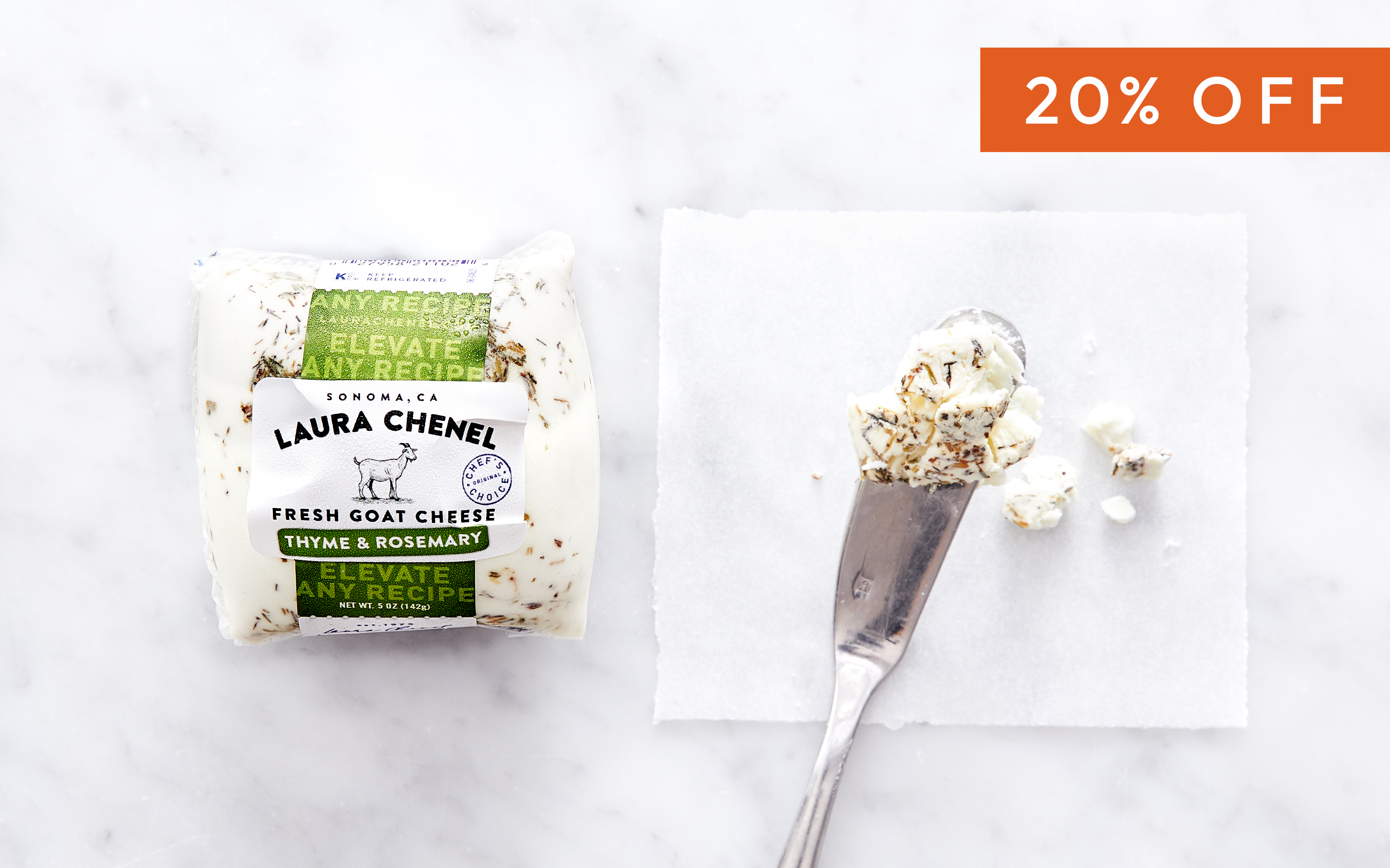 Thyme & Rosemary Goat Cheese 5 oz Laura Chenel Good Eggs