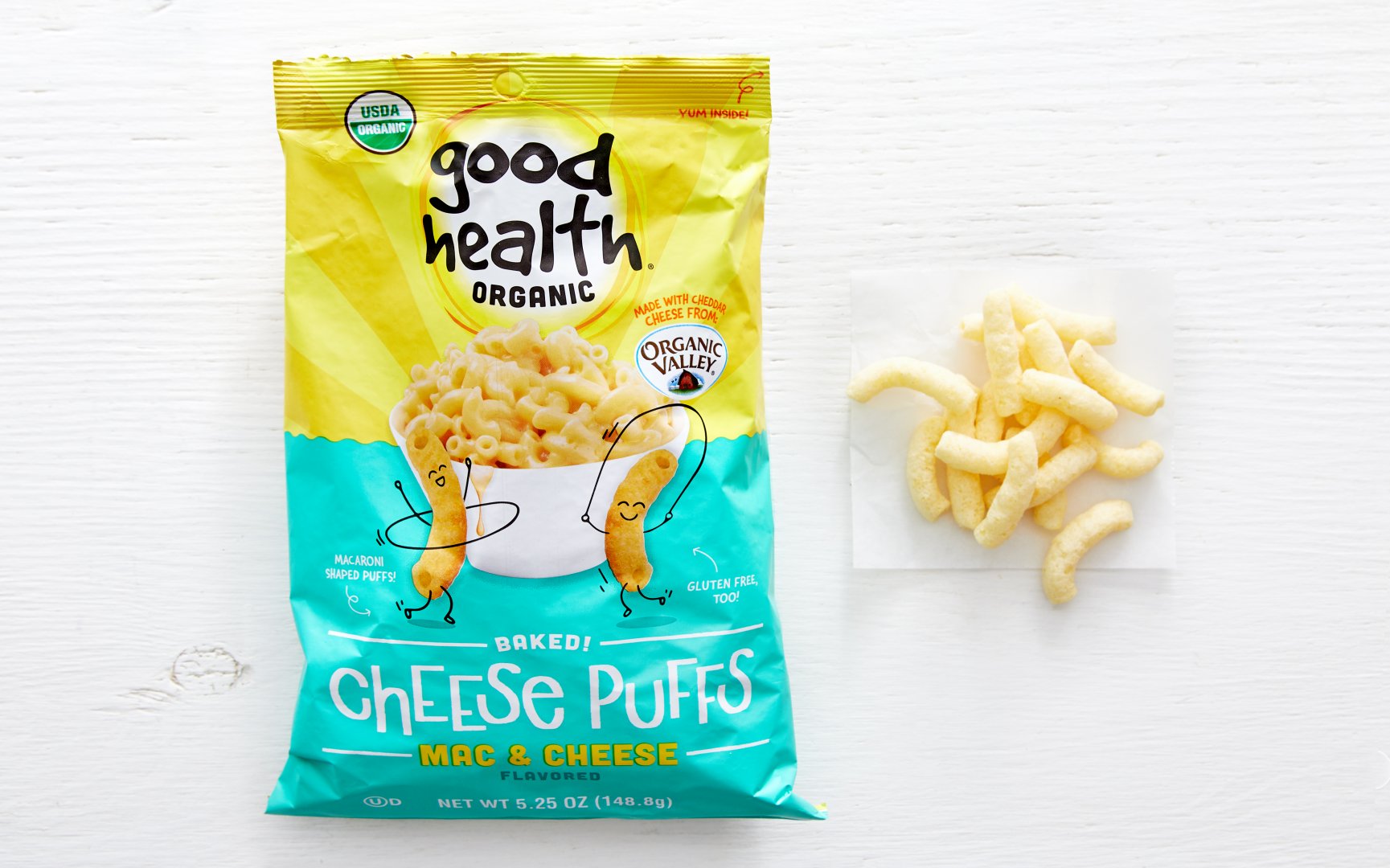 Organic Cheese Puffs Mac & Cheese 5.25 oz Good Health Snacks
