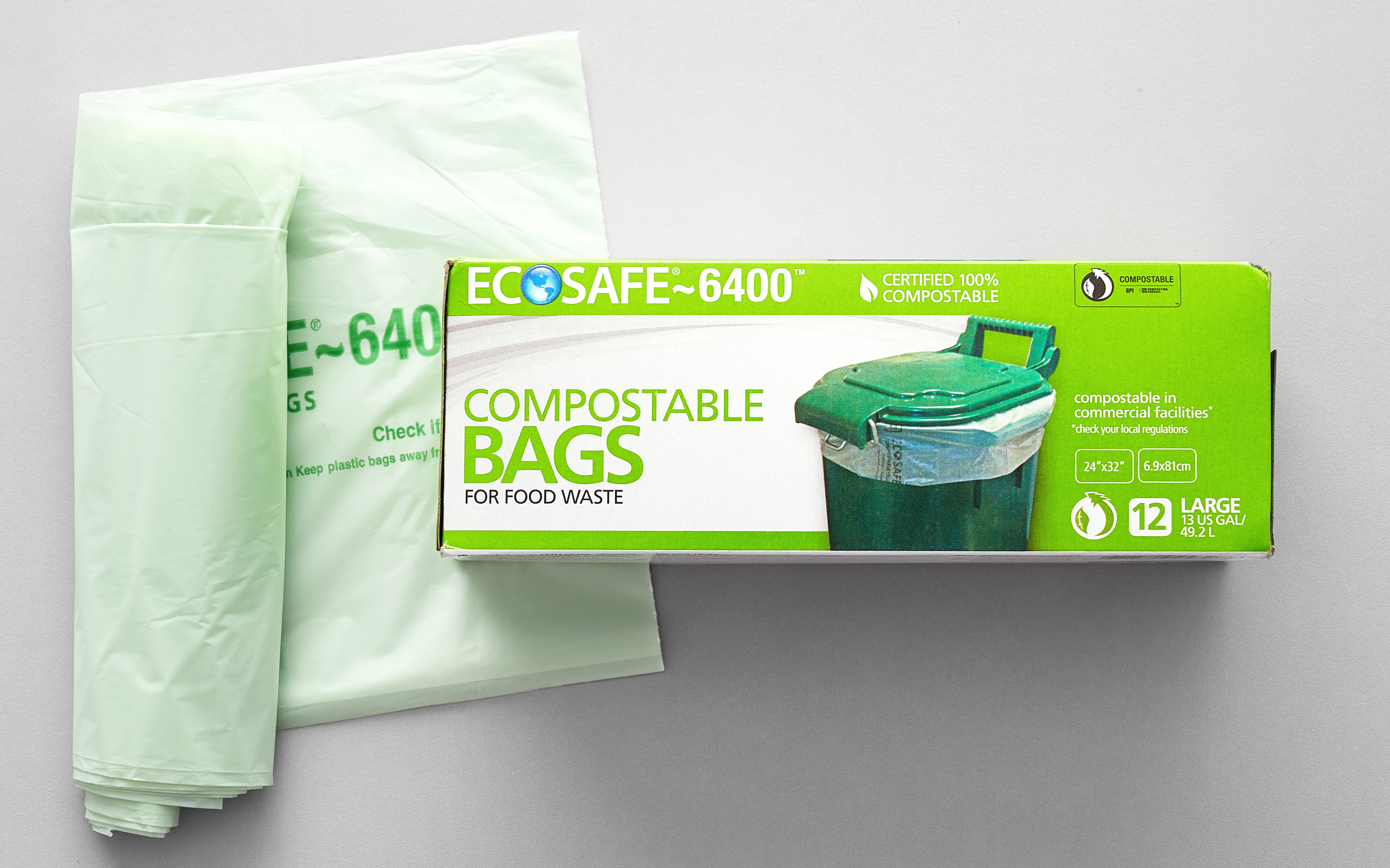 EcoSafe-6400 Bags, 48 gal, 0.85 mil, 42