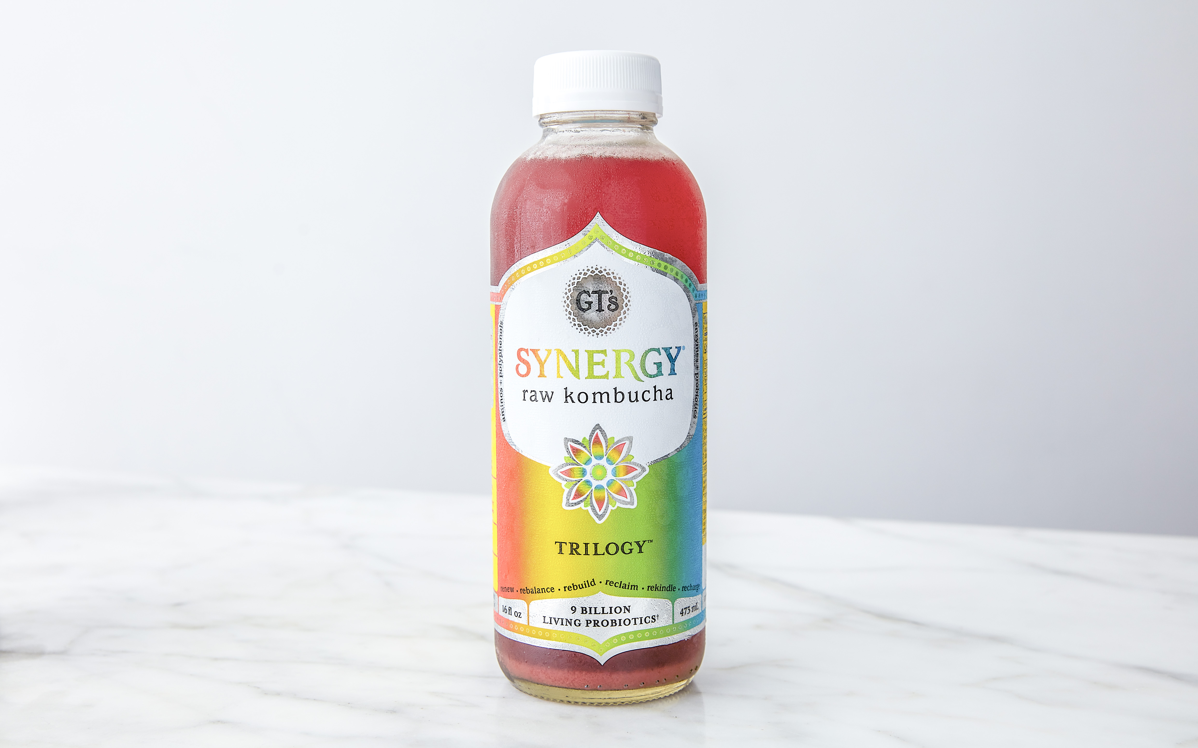 Organic Trilogy Synergy Raw Kombucha | 16 oz | GT&rsquo;s Living Foods 