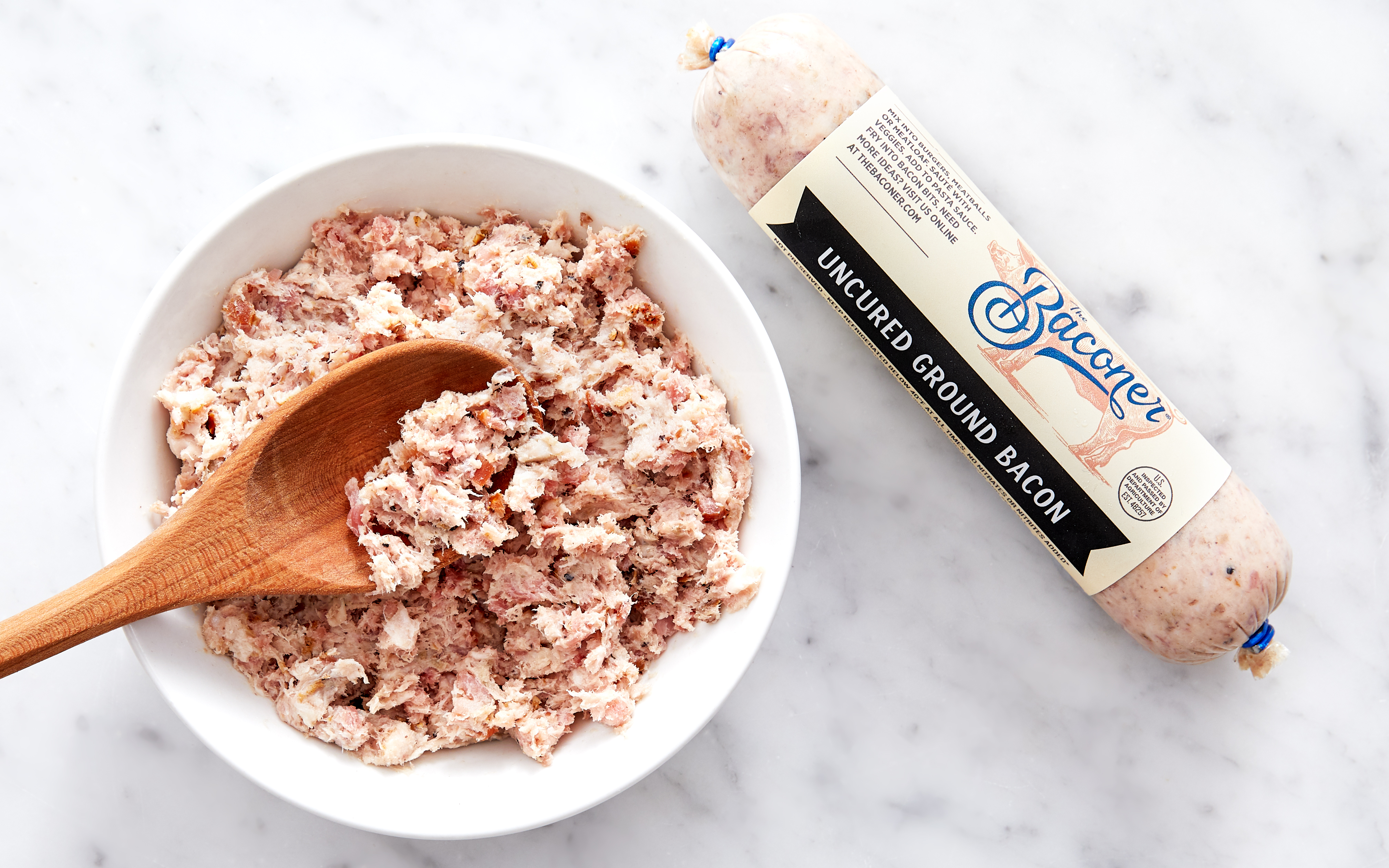 Uncured Ground Bacon (Frozen) 6 oz The Baconer Good Eggs